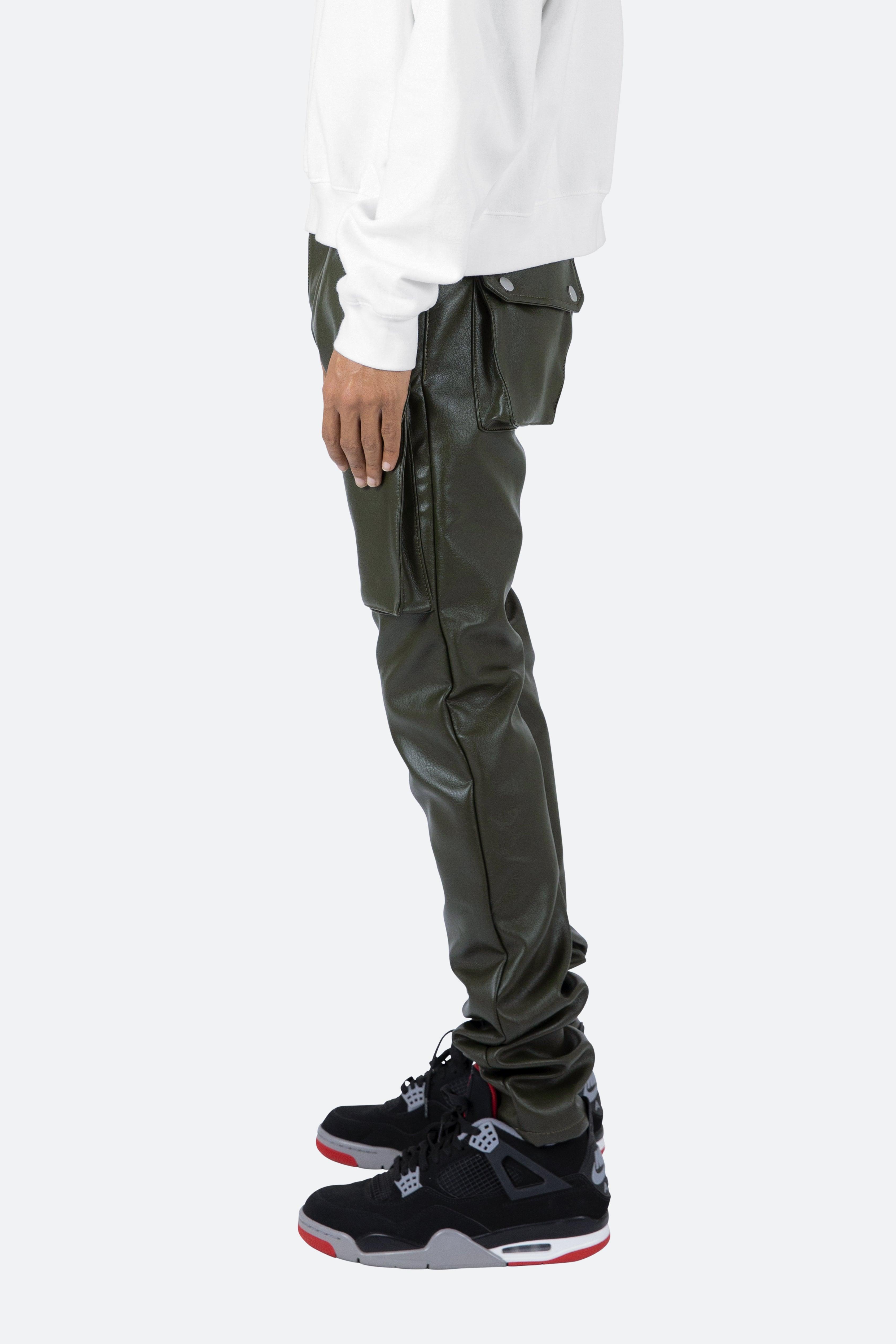 mnml snap cargo pants olive