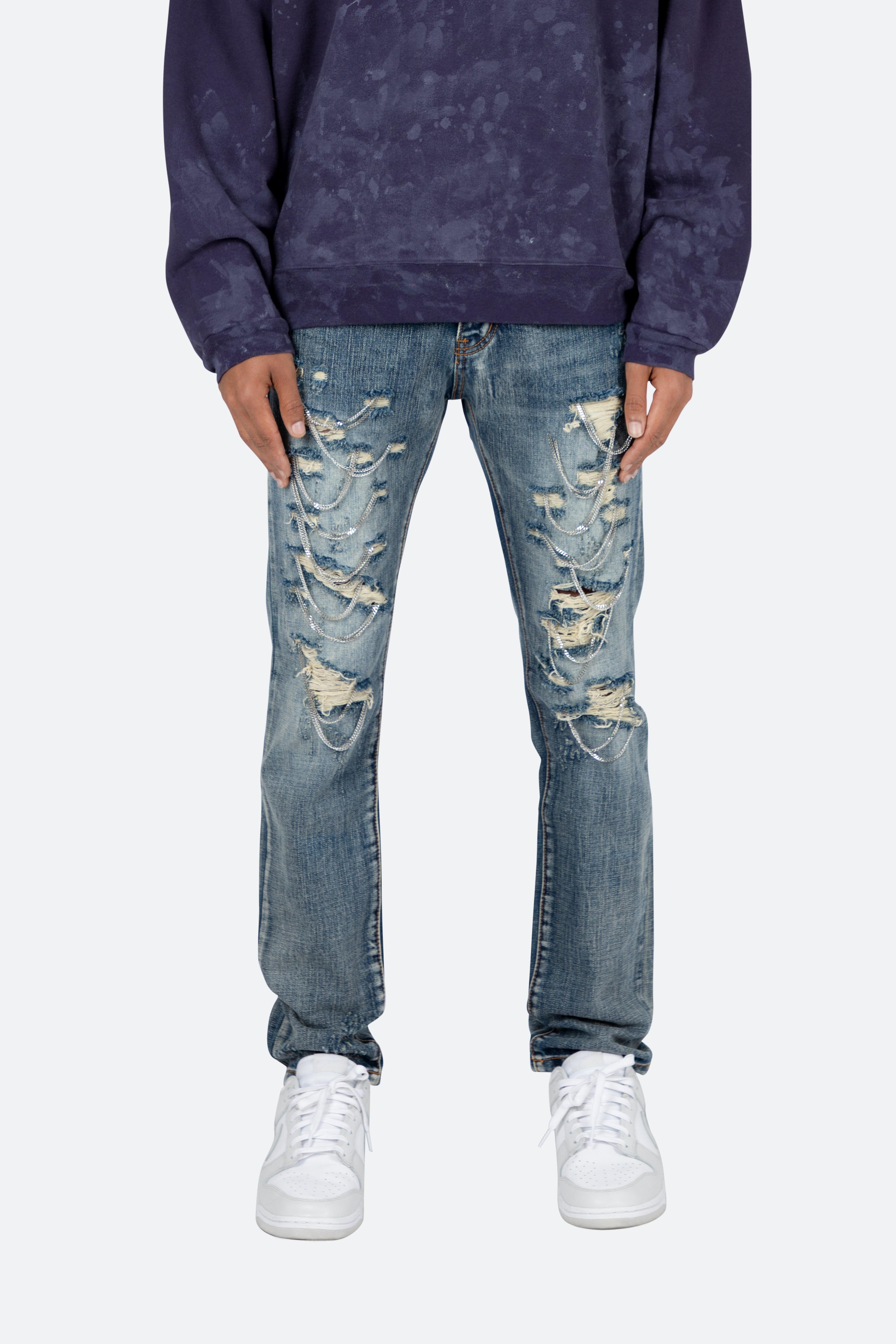 MNML D436 Chain Straight Denim in Blue for Men | Lyst