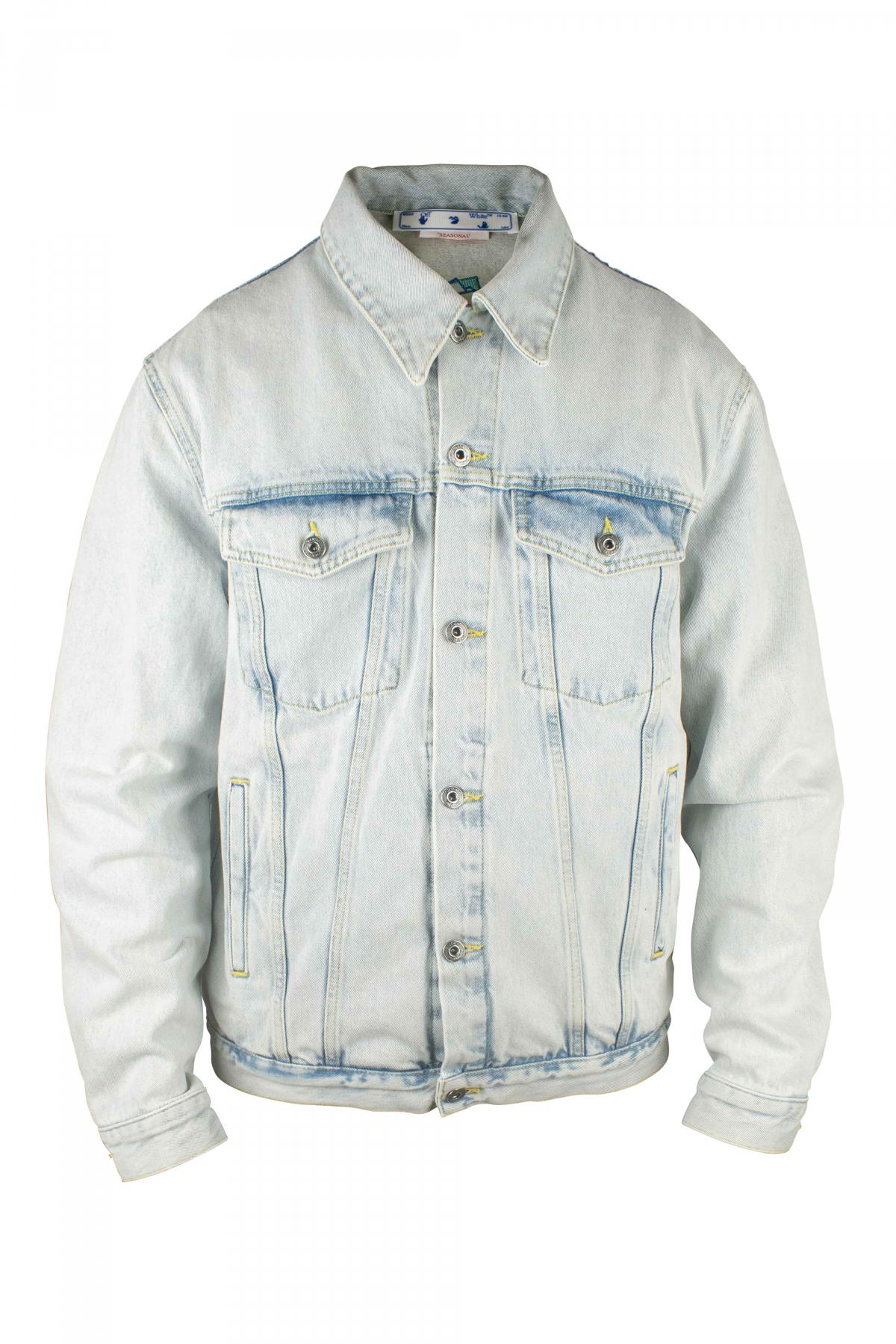 Off-White c/o Virgil Abloh Denim Jacket in Blue for Men | Lyst