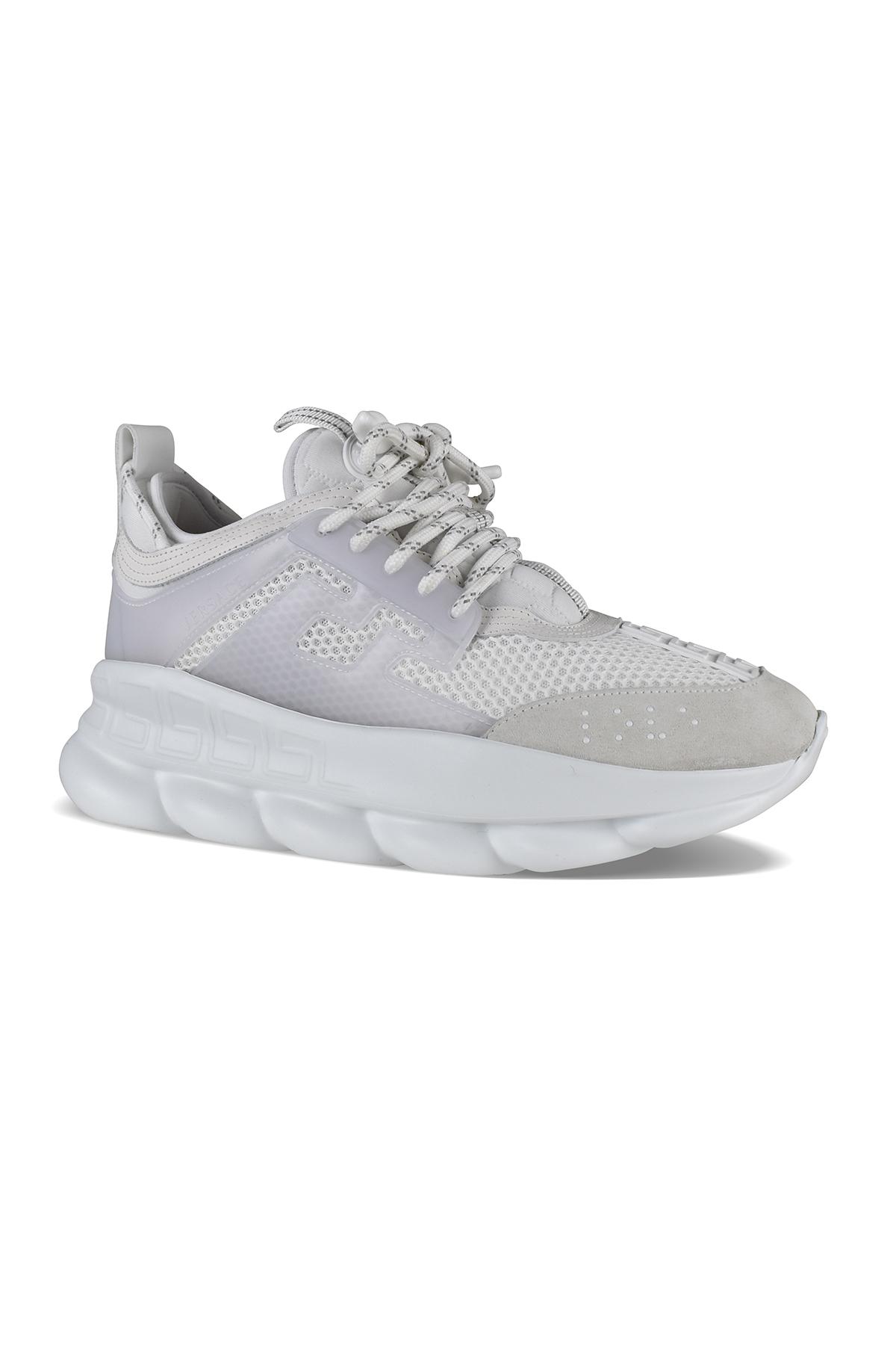 Versace Chain Reaction Sneakers in Gray for Men | Lyst