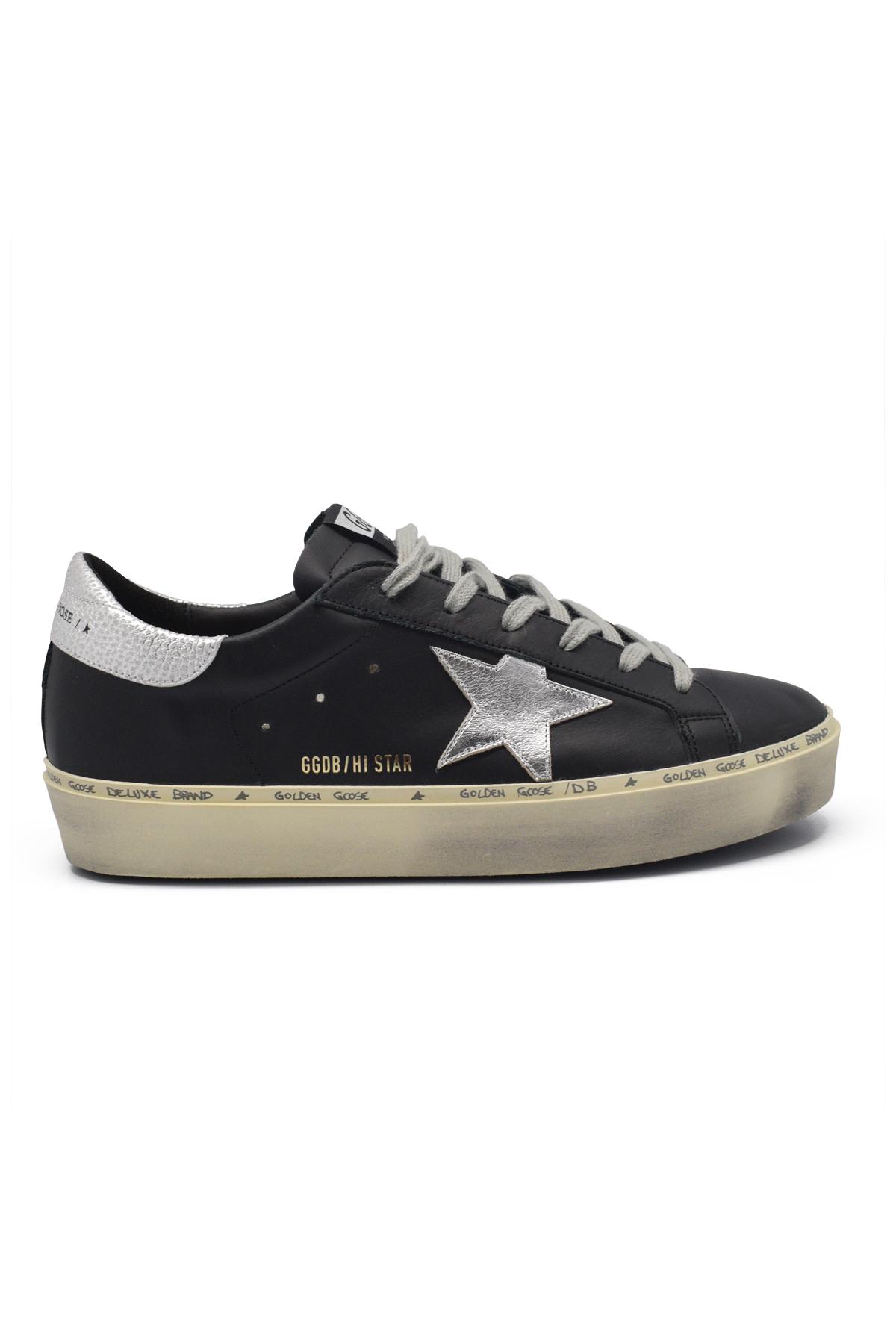 Golden Goose Hi Star Sneakers in Black | Lyst