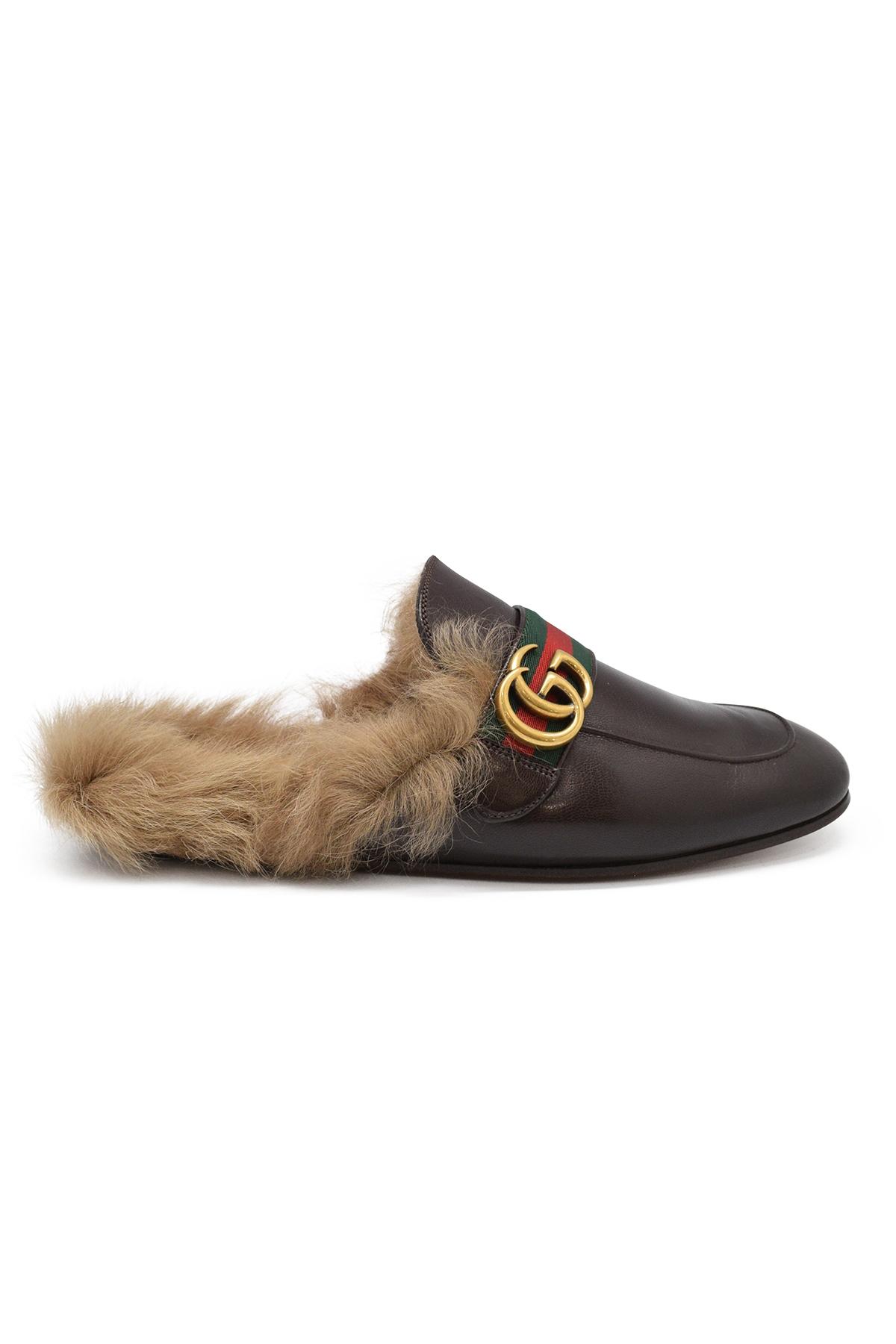Gucci Princetown Slippers in Brown for Men - Lyst