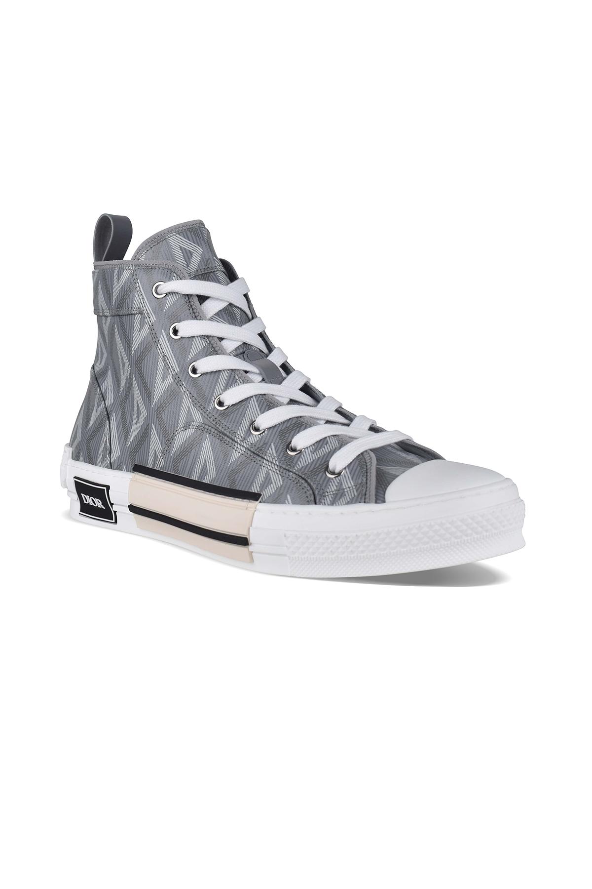 【個性が光る】ディオール B23 CD DIAMOND HIGH SNEAKERS Dior Men's B23 Black CD Diamond Canvas High Top Sneakers