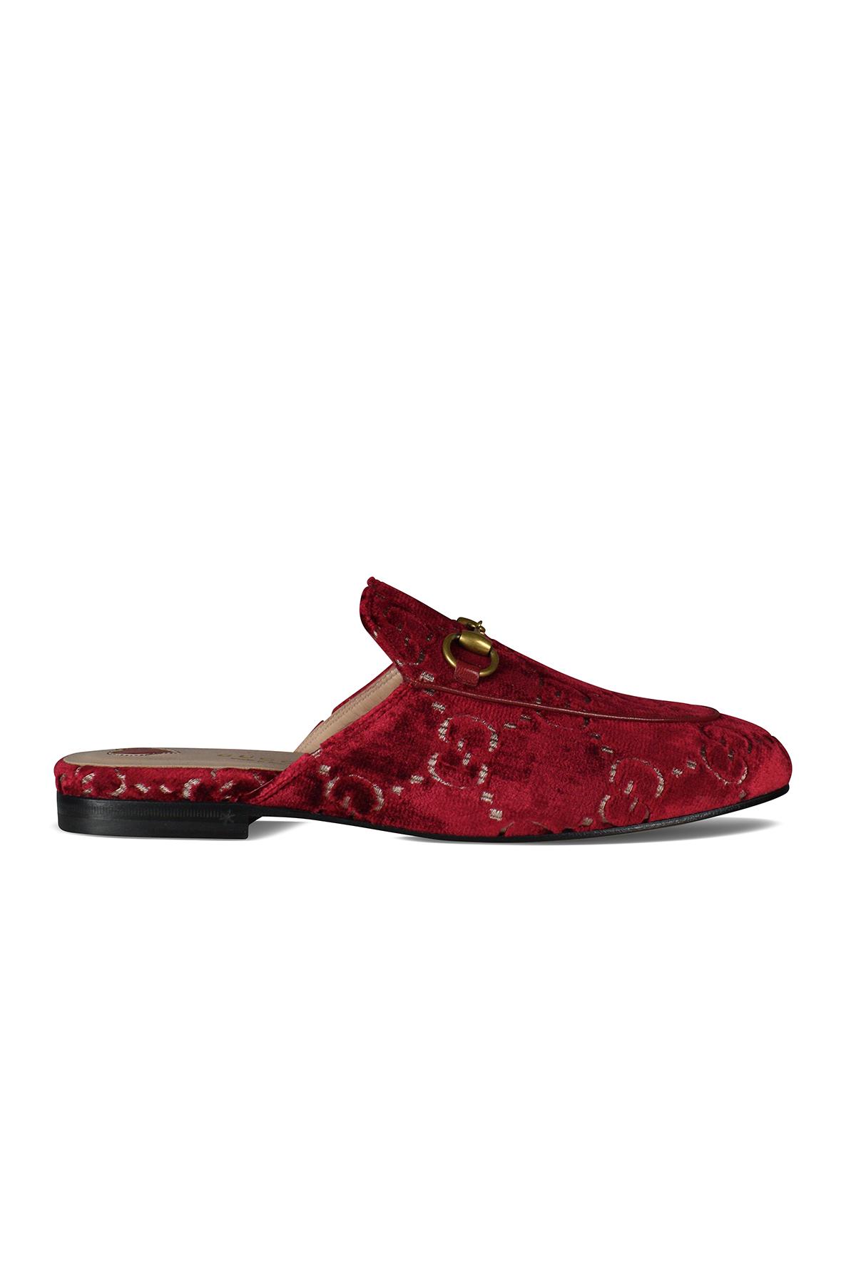 Gucci Velvet Slippers in Red - Save 13 
