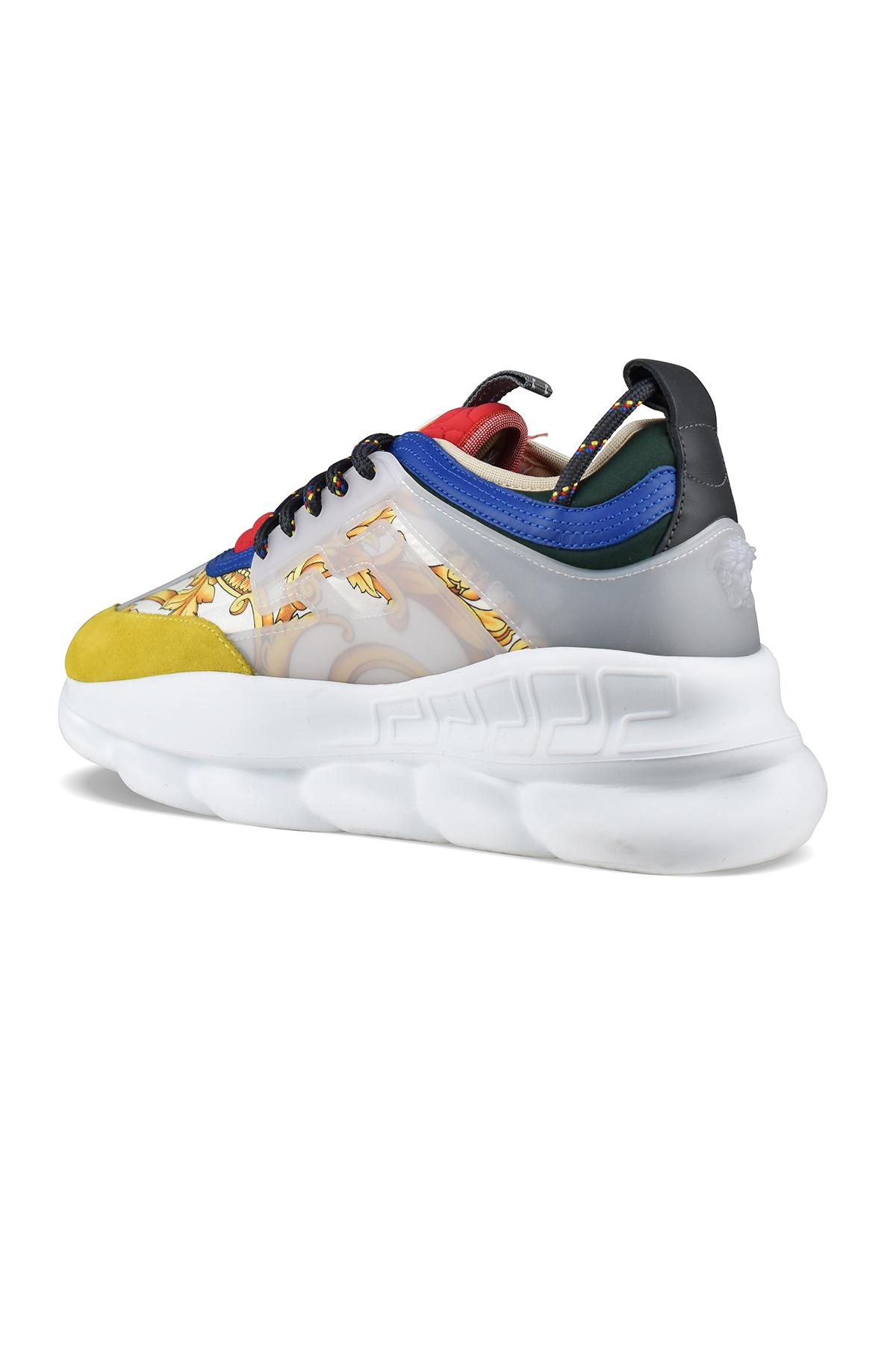 Versace Chain Reaction Sneakers in Blue for Men | Lyst