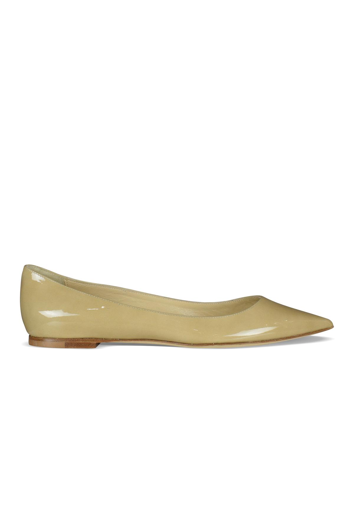 Jimmy Choo Flats Alina in Natural | Lyst