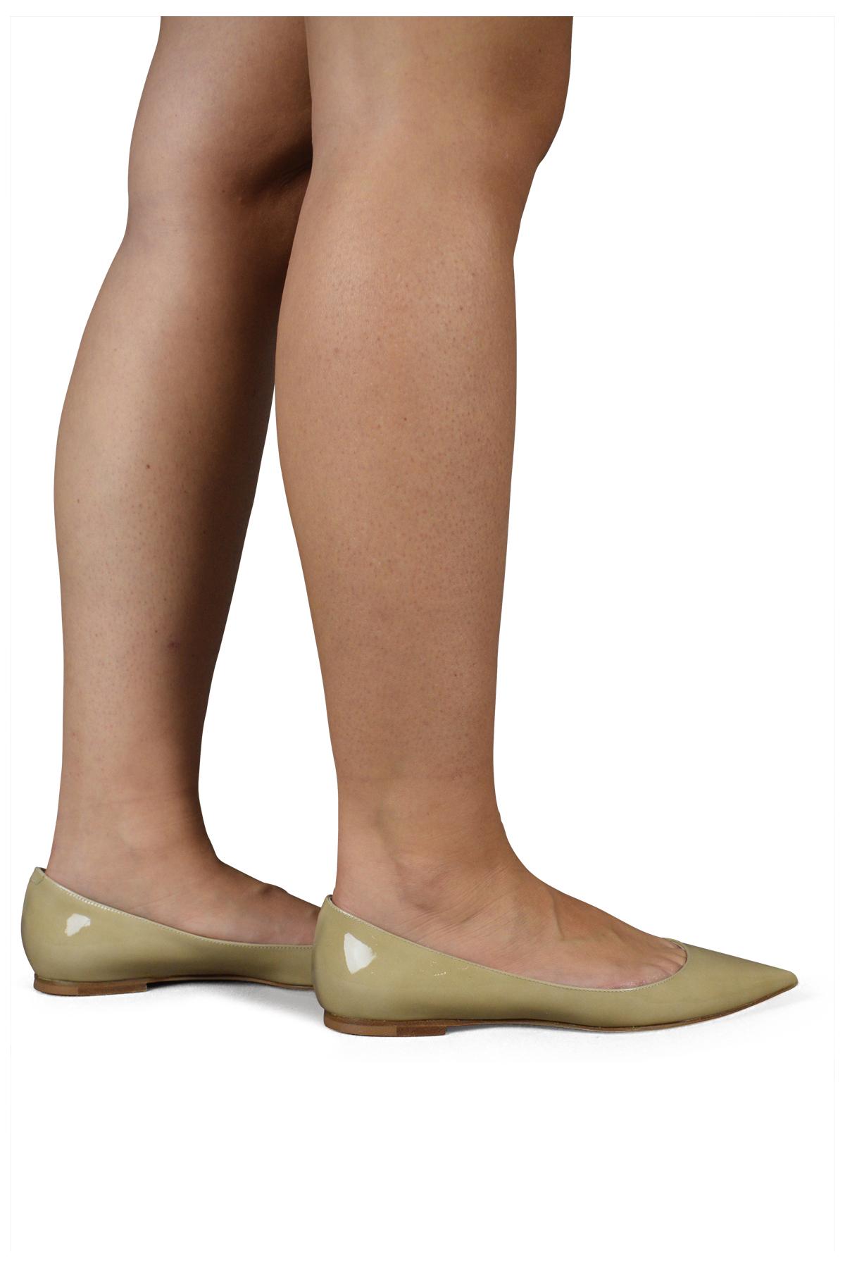 Jimmy Choo Flats Alina in Natural | Lyst