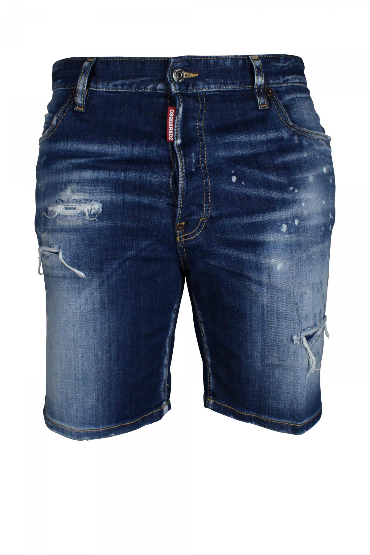 Marine Short DSquared² de Algodón de color Azul para hombre Hombre Ropa de Pantalones cortos 
