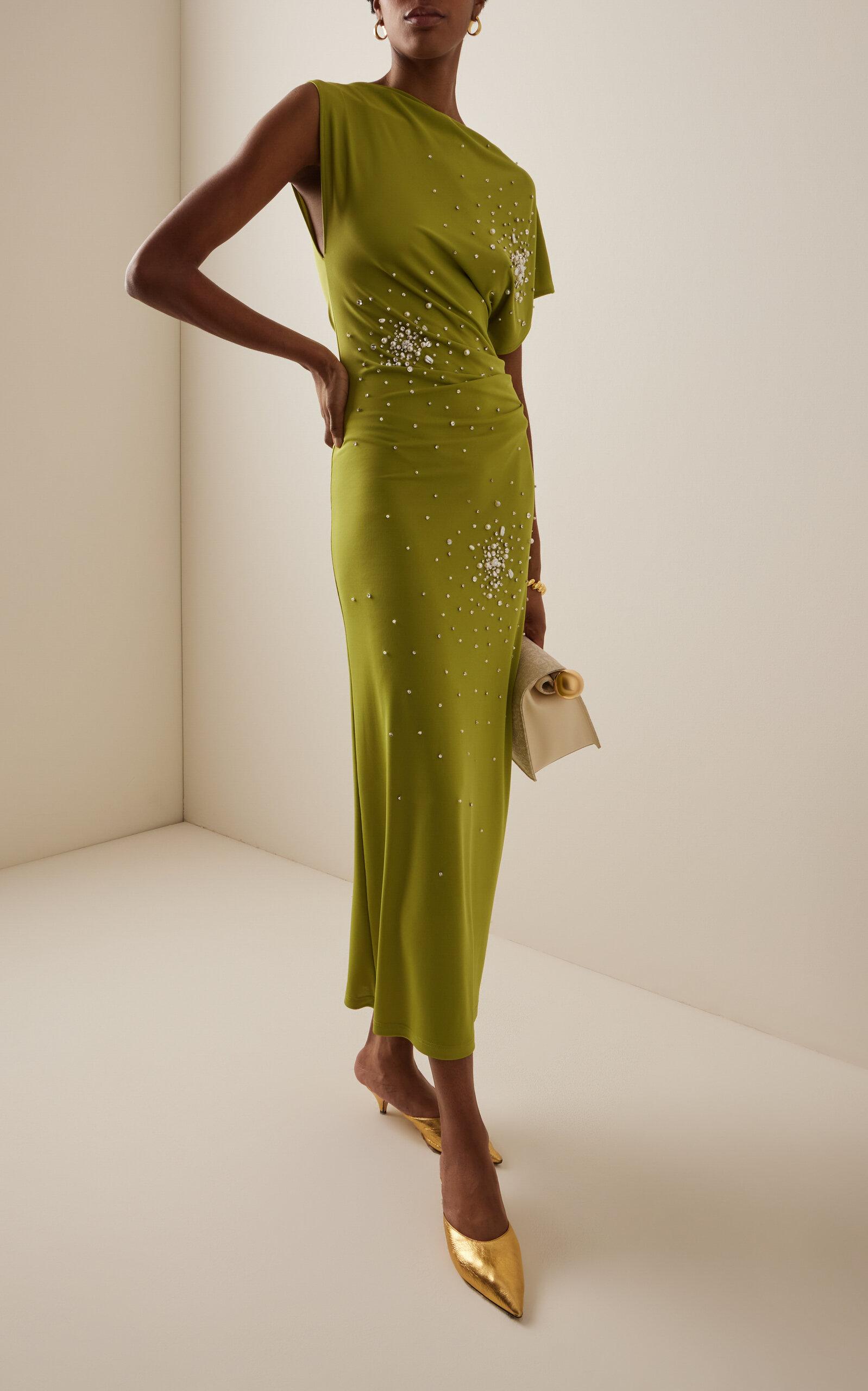 slim fit dress slacks Dark Green Chiffon Chemise main image 0