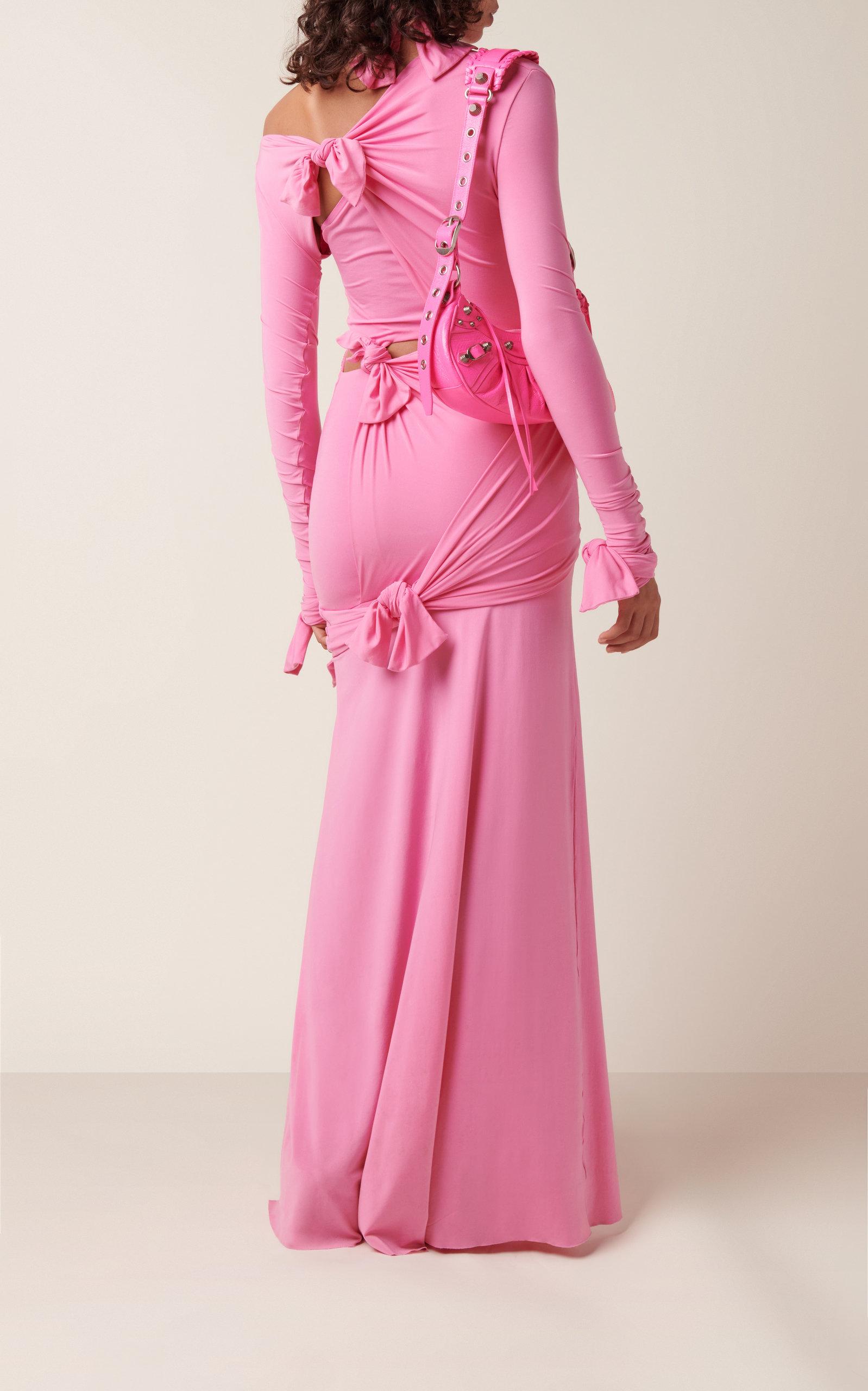Balenciaga Knotted Cutout Gown in Pink | Lyst