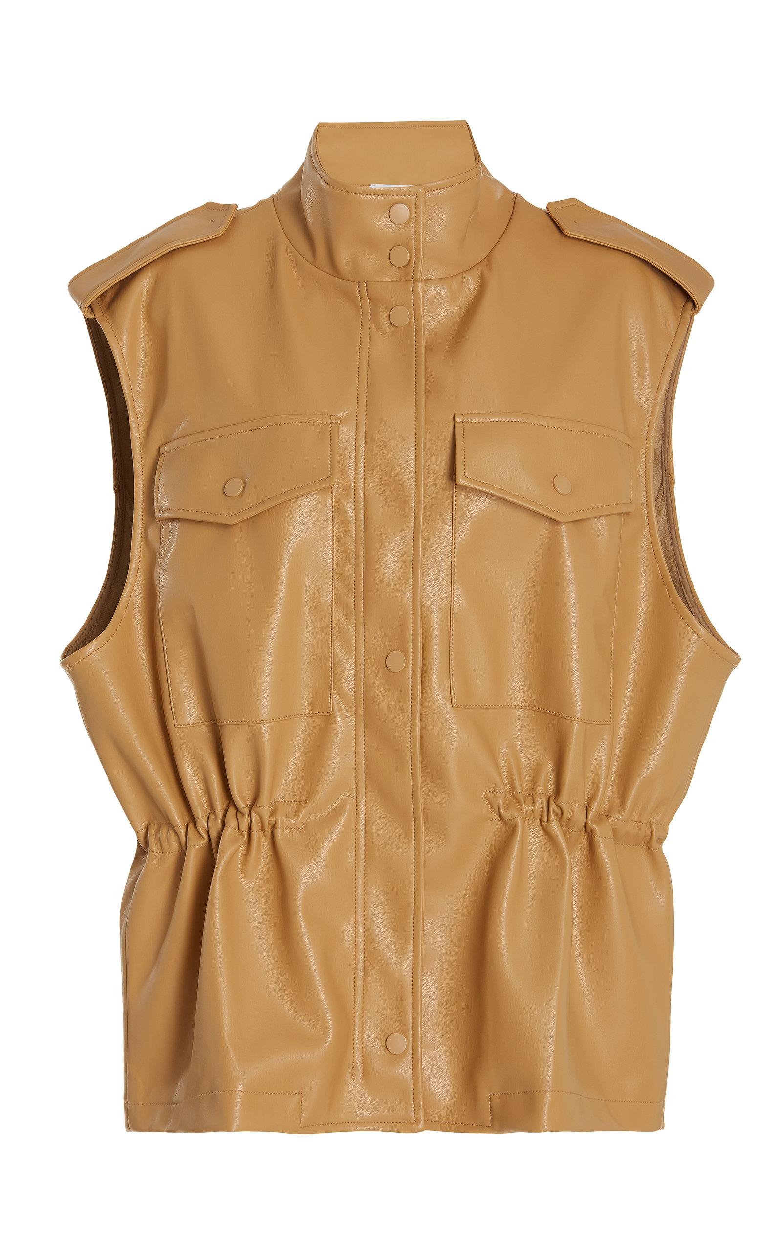 Frankie Shop Ines Faux Leather Cargo Vest in Brown Lyst UK