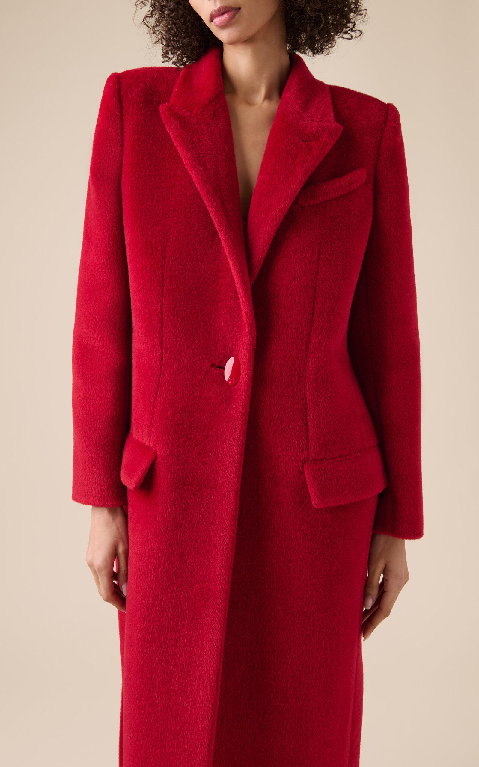 Givenchy Open back Alpaca wool Coat in Red Lyst Canada