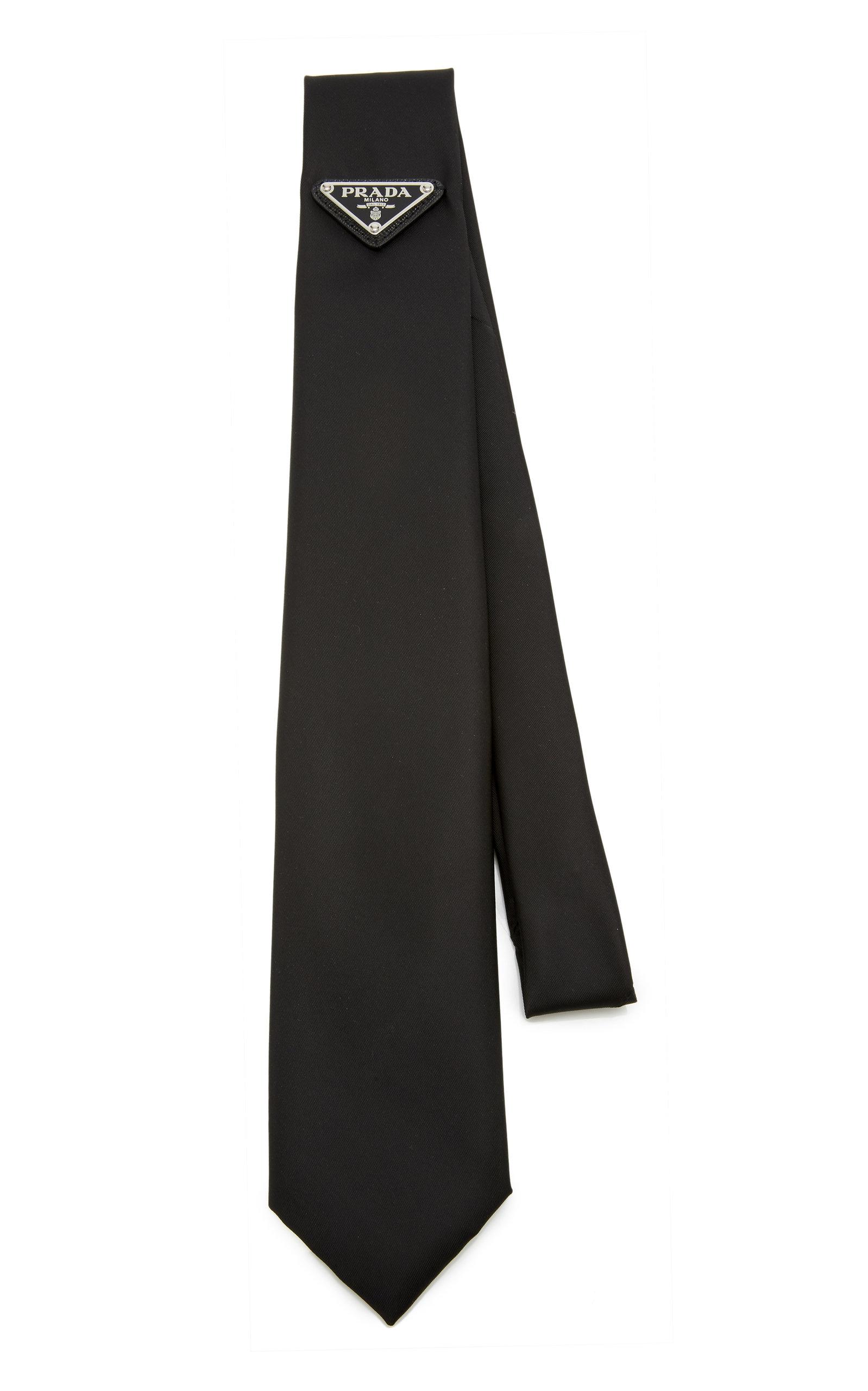 Prada Nylon Gabardine Tie in Black for Men | Lyst