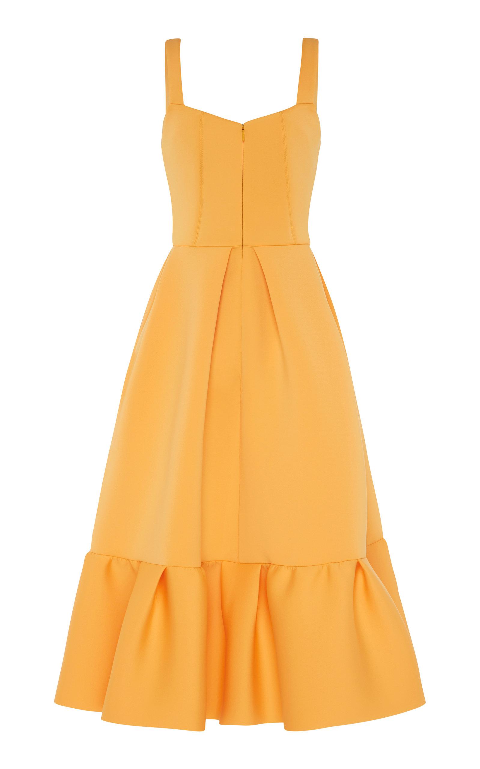 Rachel Gilbert Cora Frill Hem Dress in Yellow | Lyst Australia