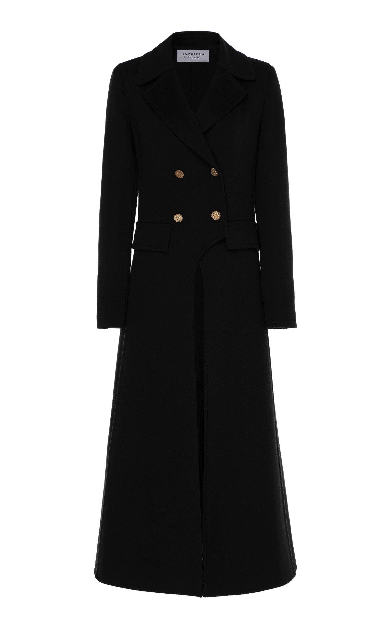 Gabriela Hearst Artigas Double-breasted Longline Cashmere Coat in Black ...