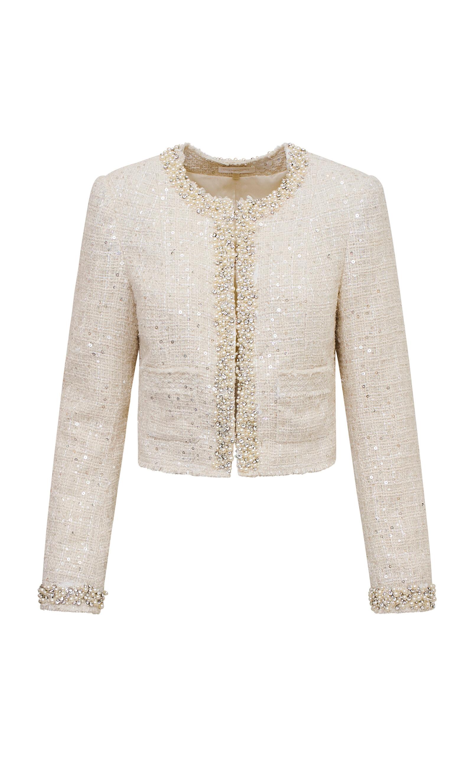 ♡*様 L'AUBE BLANC　　Fringe tweed Jacket Fringe tweed Jacket – L'AUBE BLANC