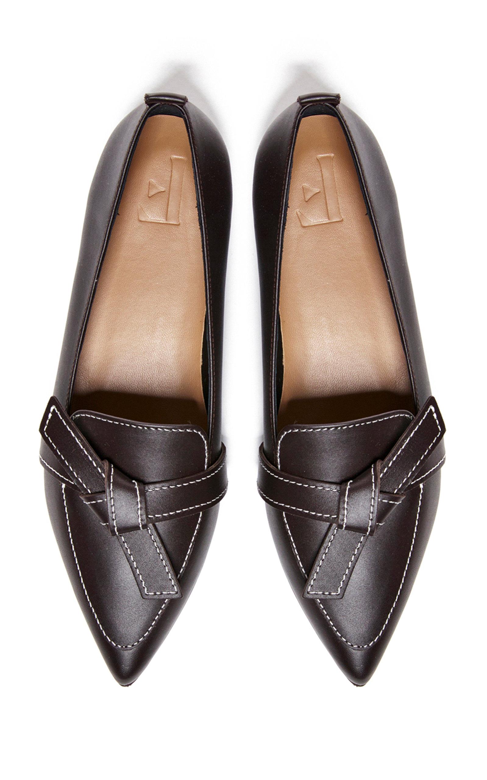 Flattered Ally Embellished Leather Loafers in Black | Lyst