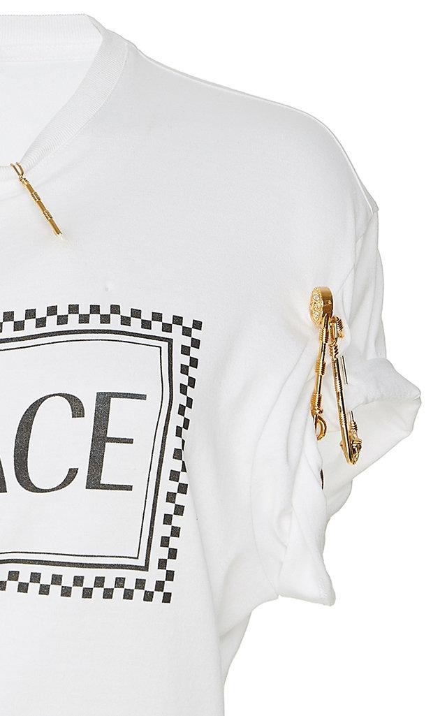 Tシャツ・カットソー Versace 1978 Re-Edition Safety Pin T-Shirt Versace Safety Pin 1978 Re-Edition T-shirt | White | FARFETCH