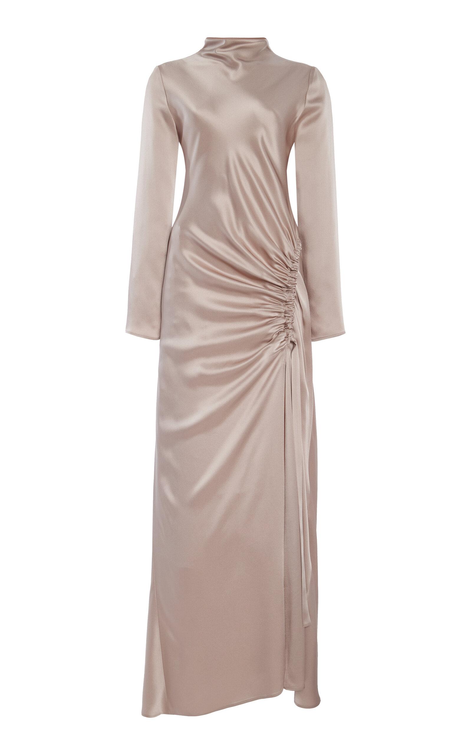 linen ruffle maxi dress Abrielle Ruffle Linen Dress