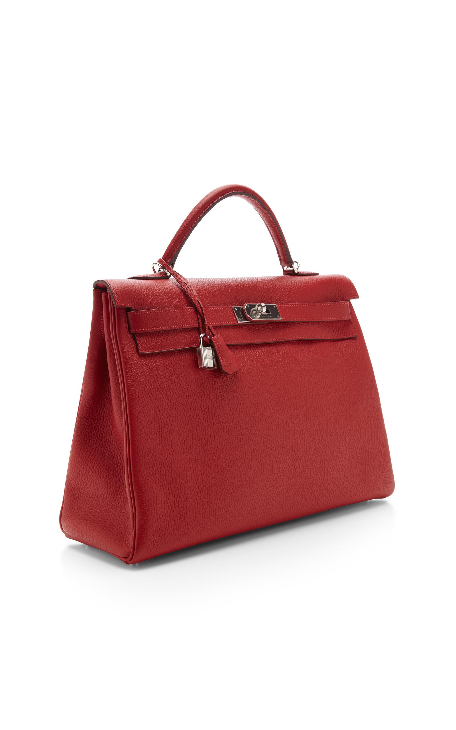 Hermes Birkin Casaque Red Bag 40cm with Clemence and Gold Hardware 