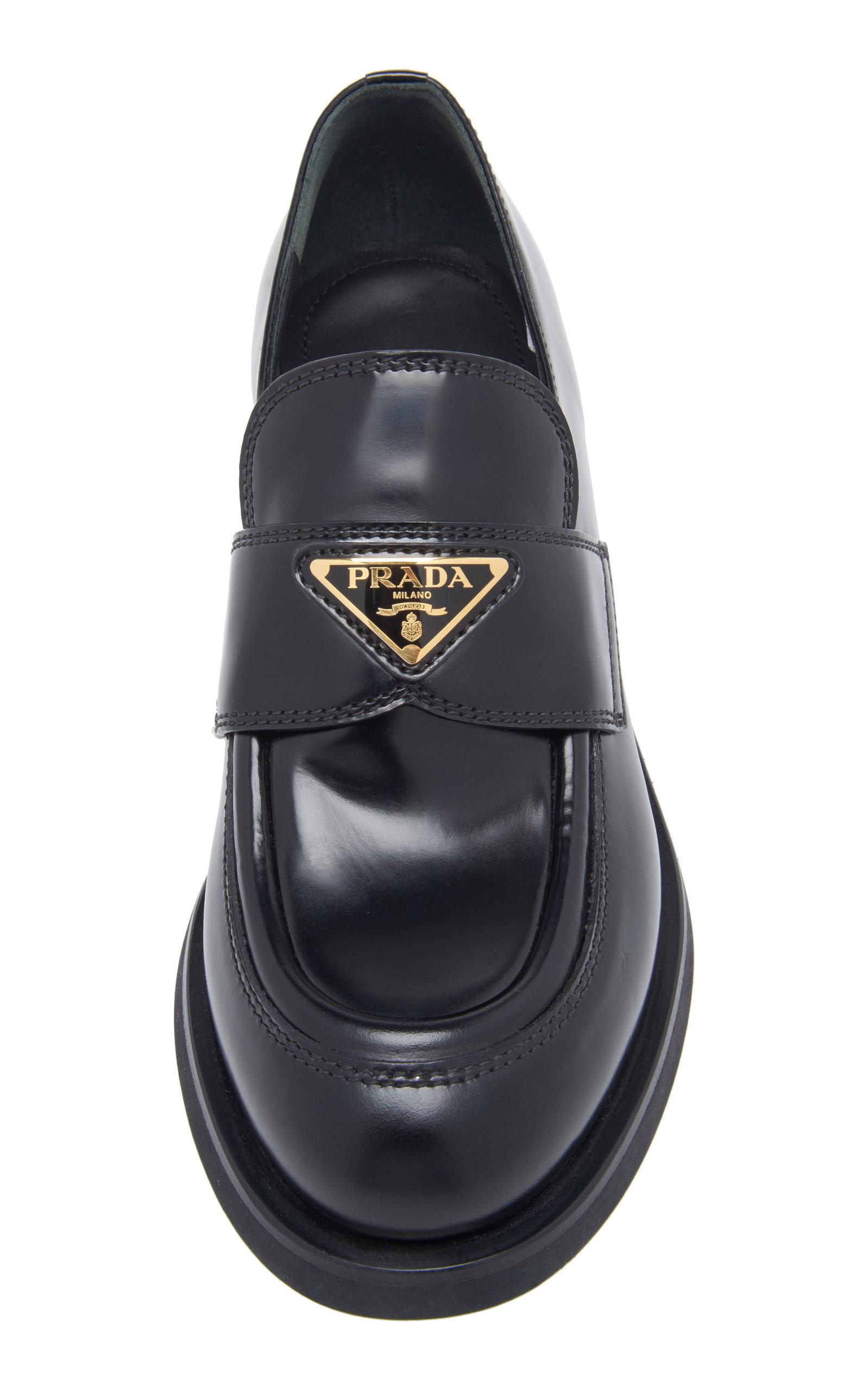 Prada Leather Logo Platform Loafers Spain, SAVE 41% - horiconphoenix.com