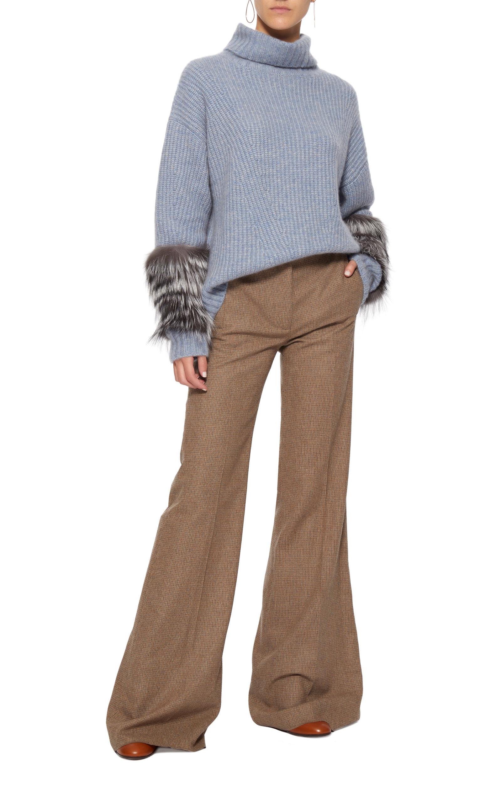 Lyst Lapointe Cashmere Fur Blue Fullscreen Sweater And Sally Exclusive View axgxf