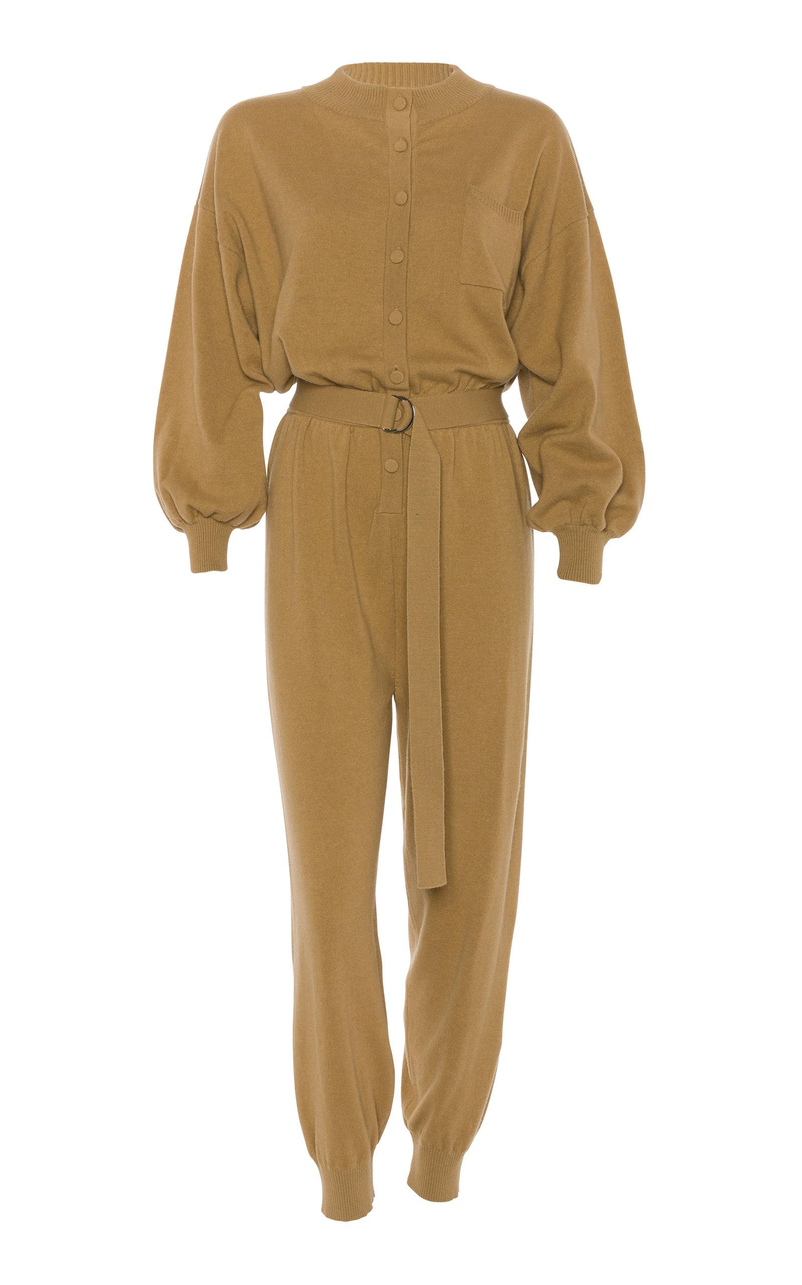 CORDOVA Corvara Belted Wool-blend Jumpsuit in Natural - Lyst