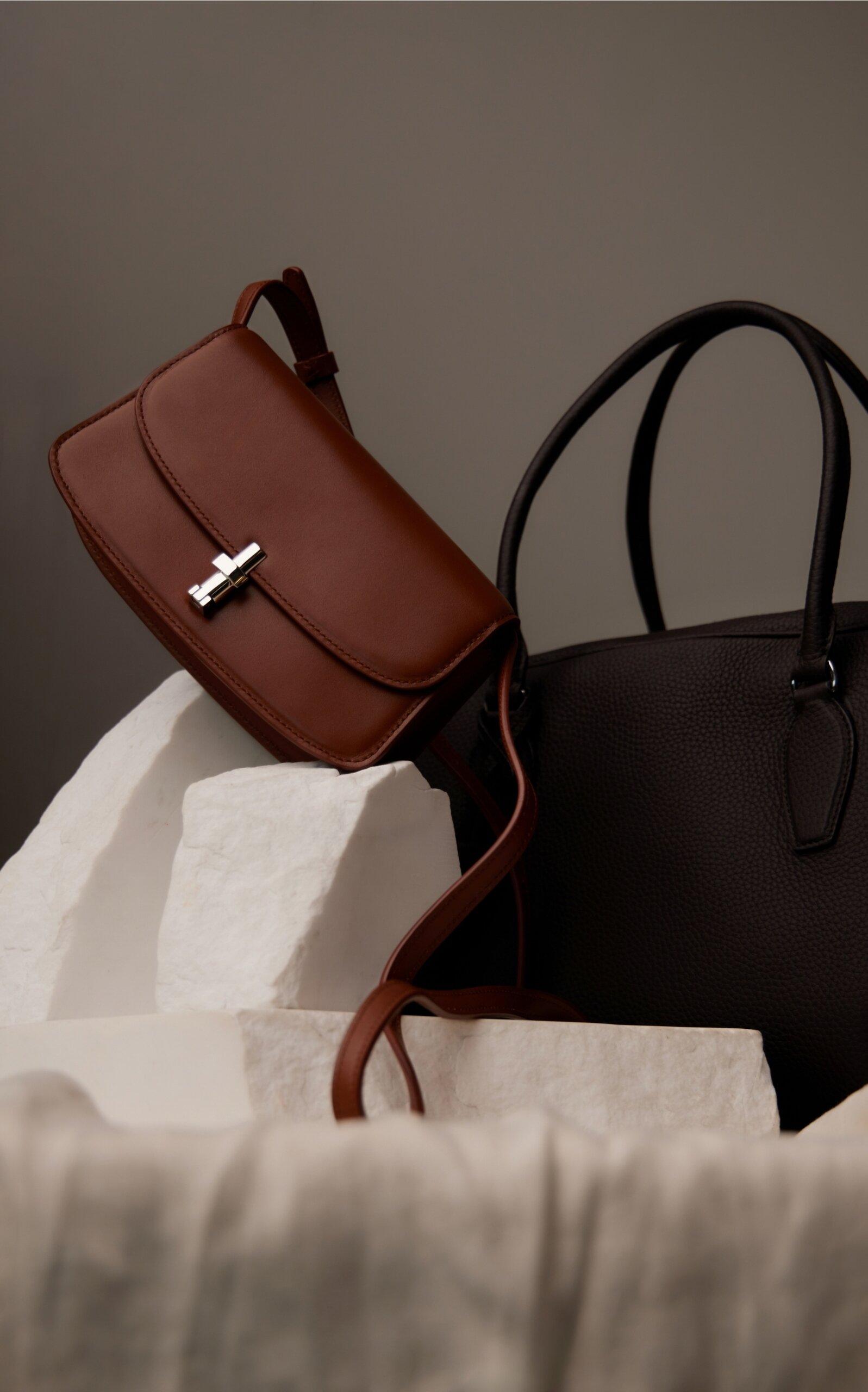 The Row India 15.75 Leather Top Handle Bag in Brown | Lyst