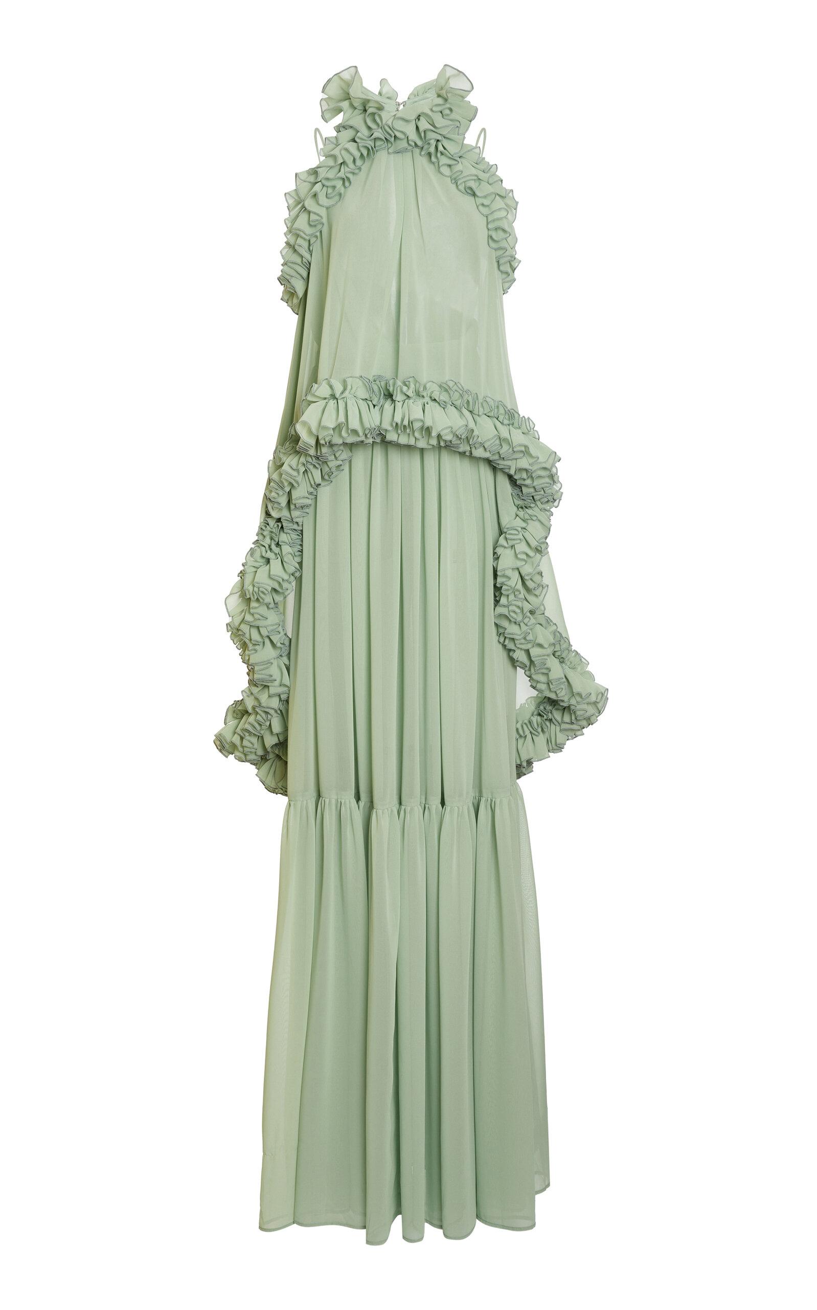 light grey knee length dress Silver Satin Aline Party with Cap Sleeves Size:Small (4-6x) main image 0