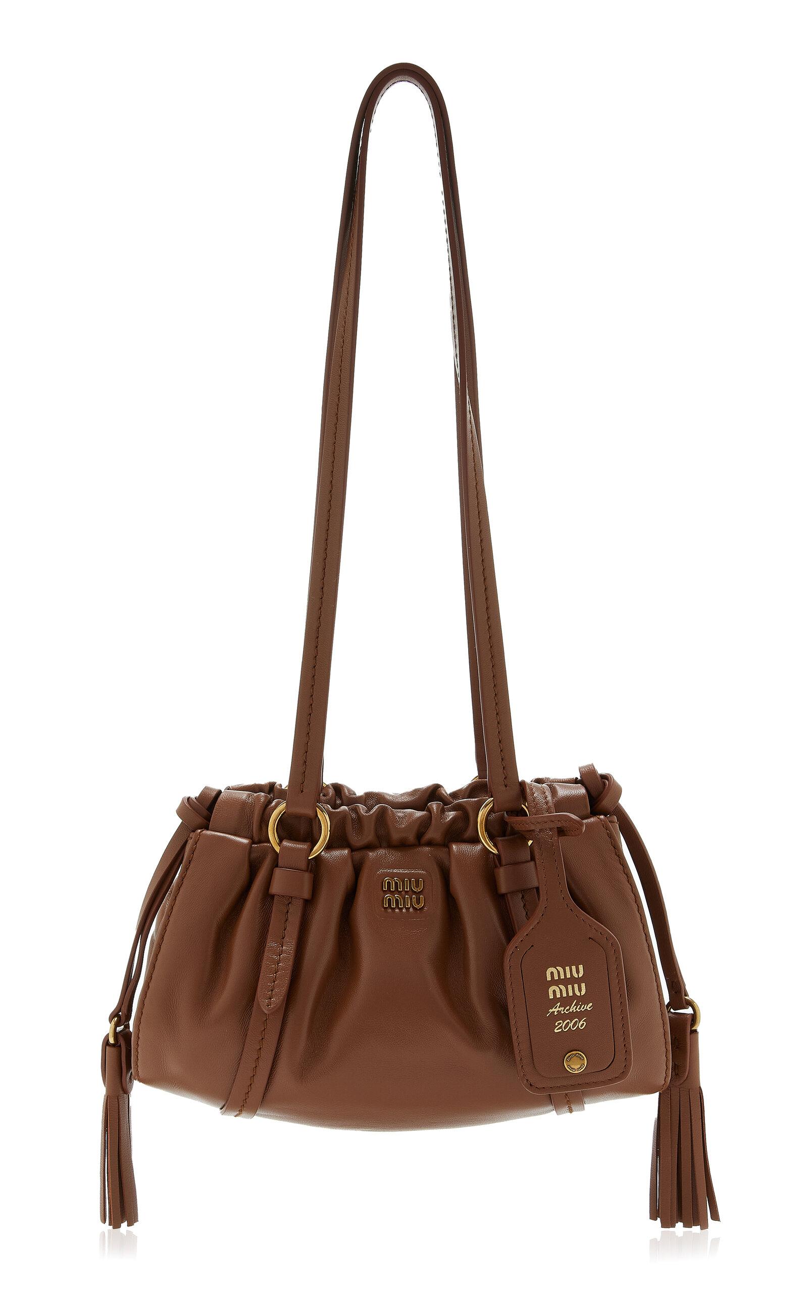 Miu Miu 2006 Mini Joie Leather Shoulder Bag in Brown | Lyst