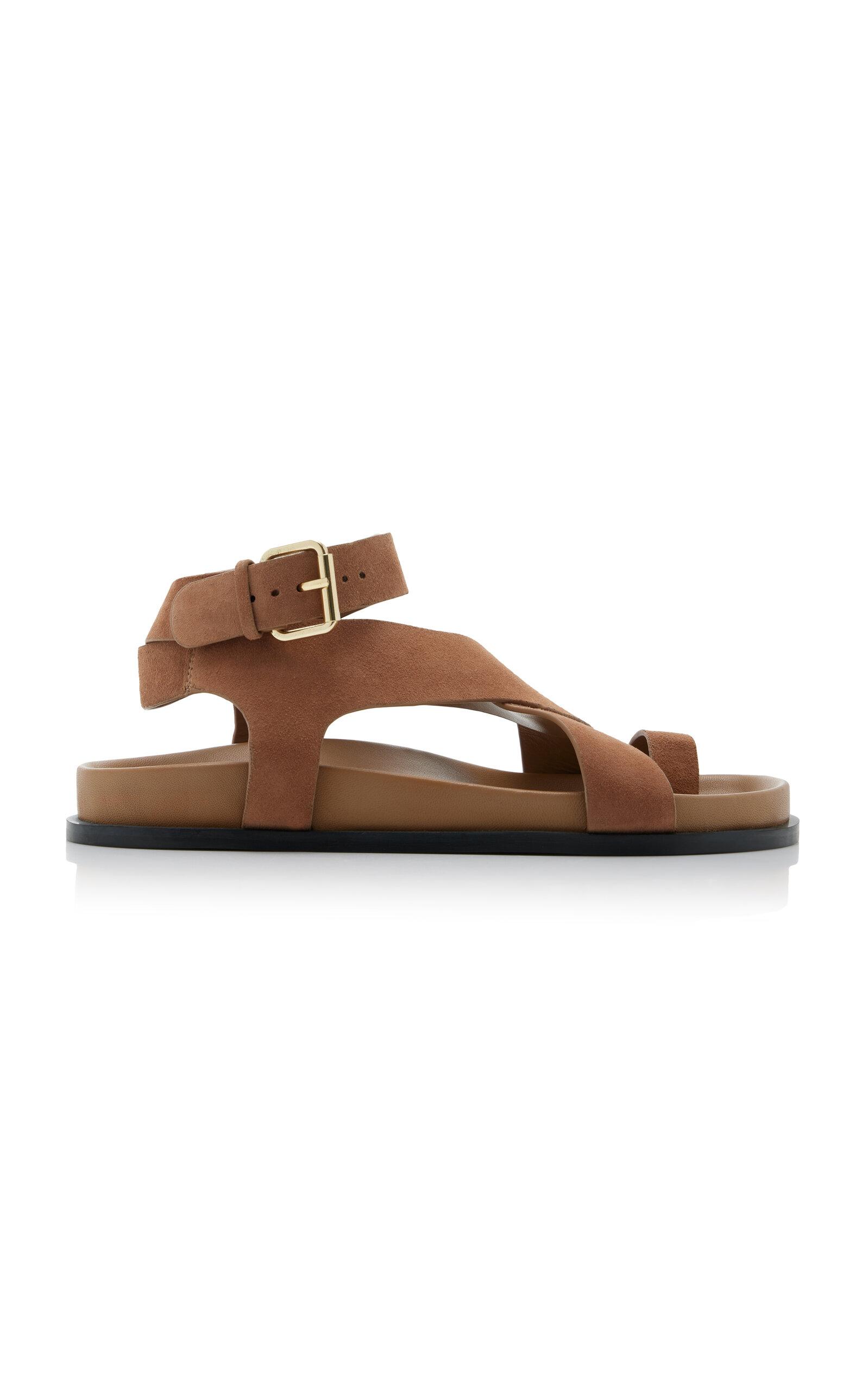 JAM 30 SANDAL IN CINNAMON BROWN SUEDE