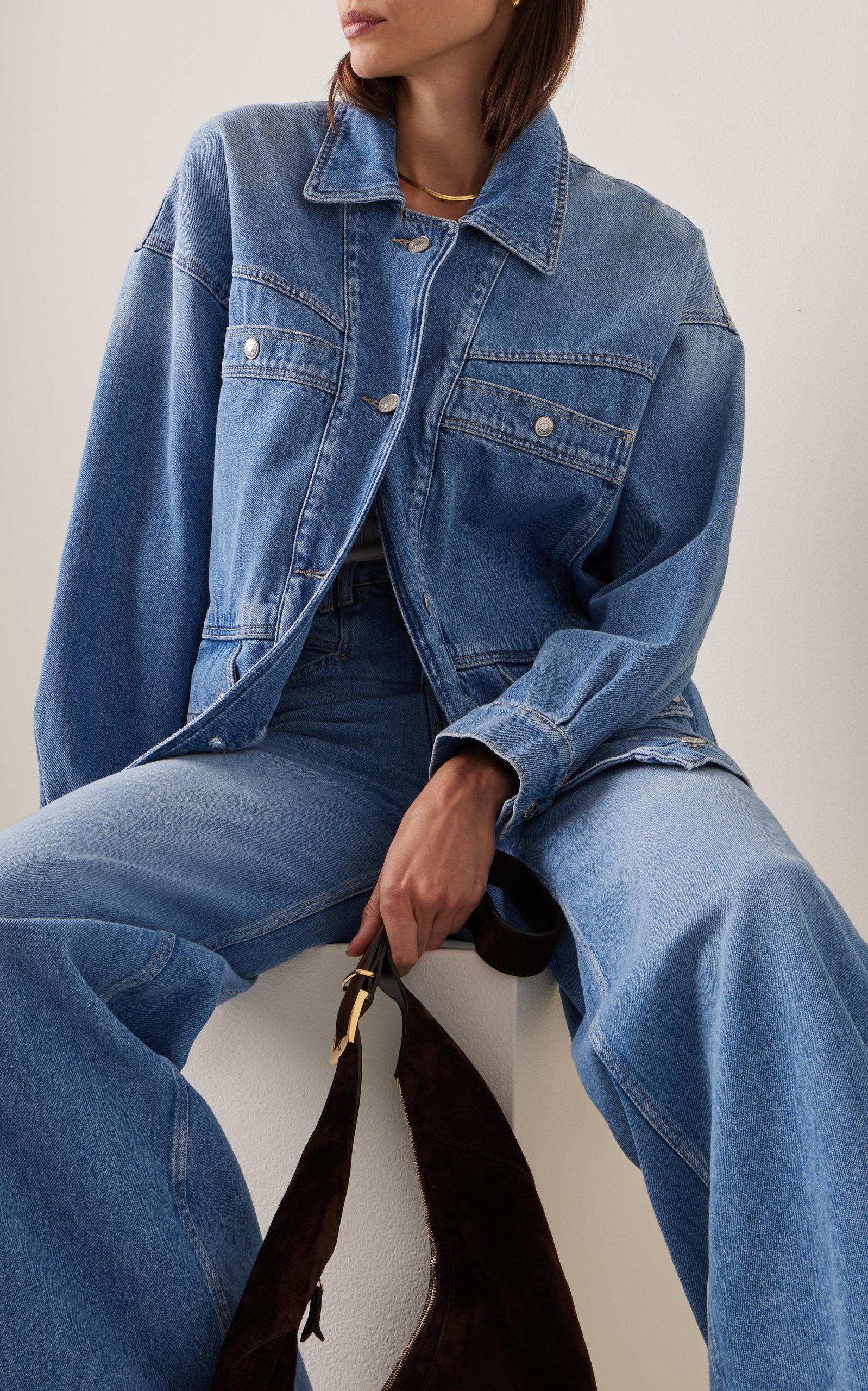 Isabel Marant Paolo Cotton Jacket in Blue | Lyst Australia