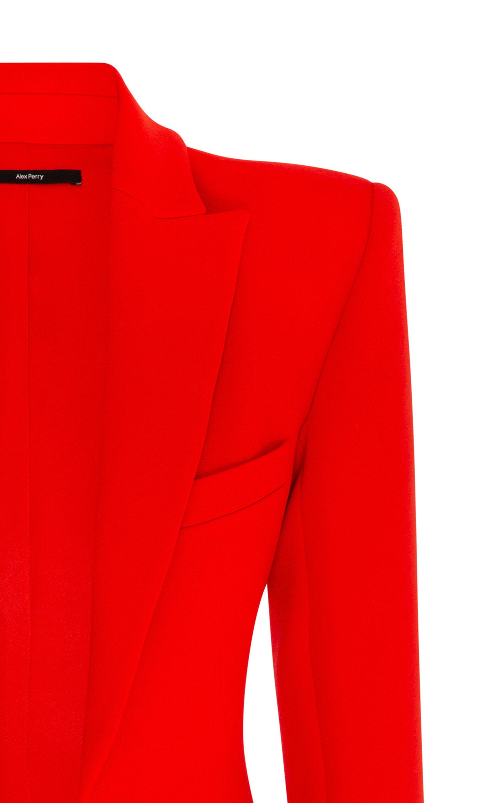 Alex Perry Alex Stretch-crepe Blazer in Red | Lyst