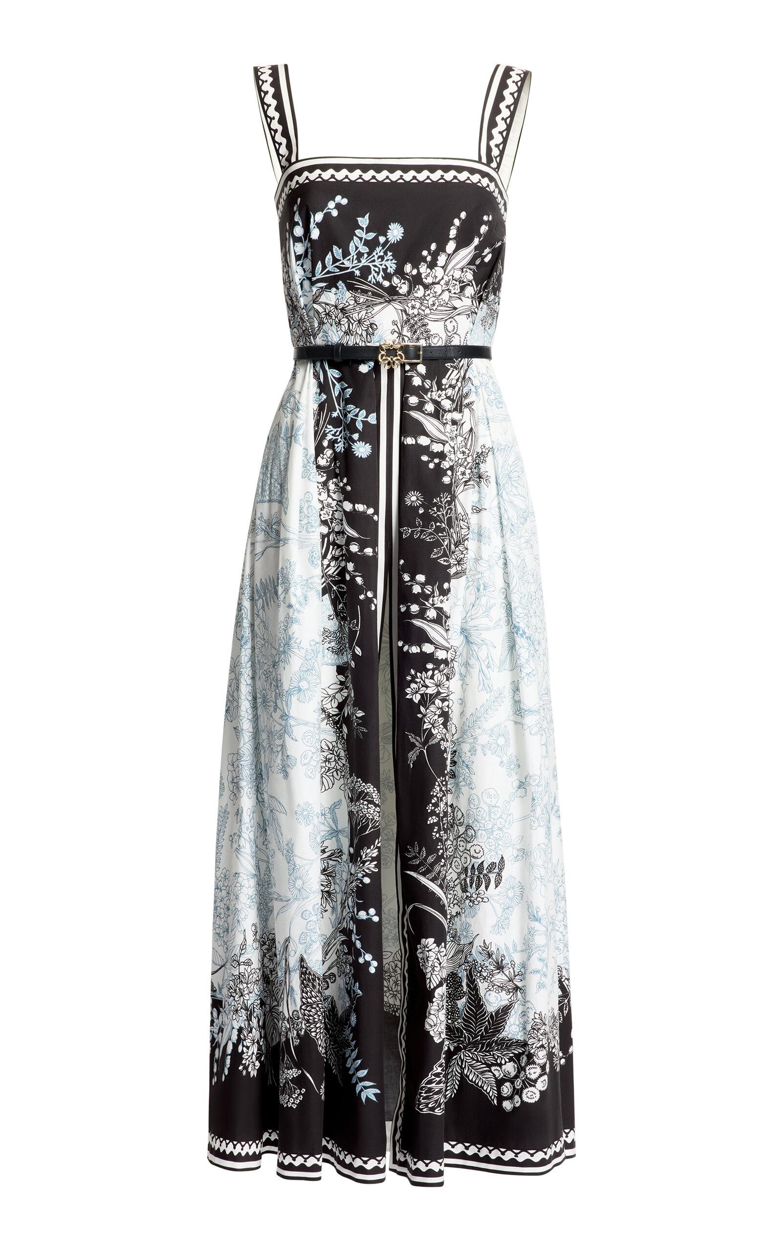 ワンピース Elie Saab Printed Cotton Midi Dress FOULARD40 PRINTED Green Elie Saab Printed Cotton Midi Dress Foulard40 Printed Cotton