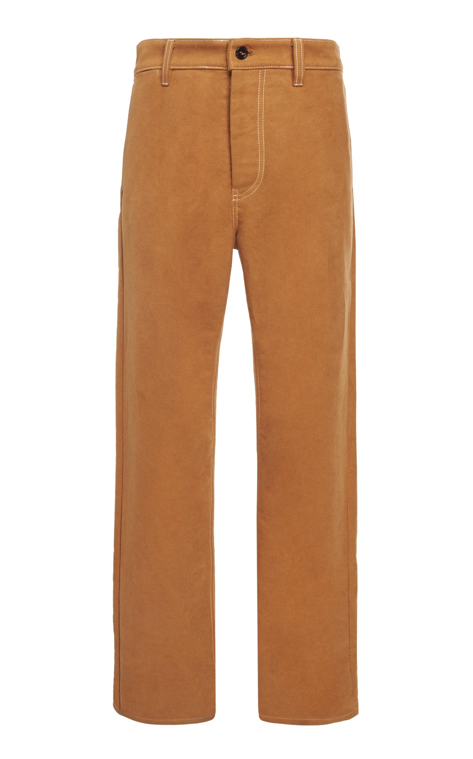 Marni Wide Leg Cotton Pants in Brown for Men - Lyst