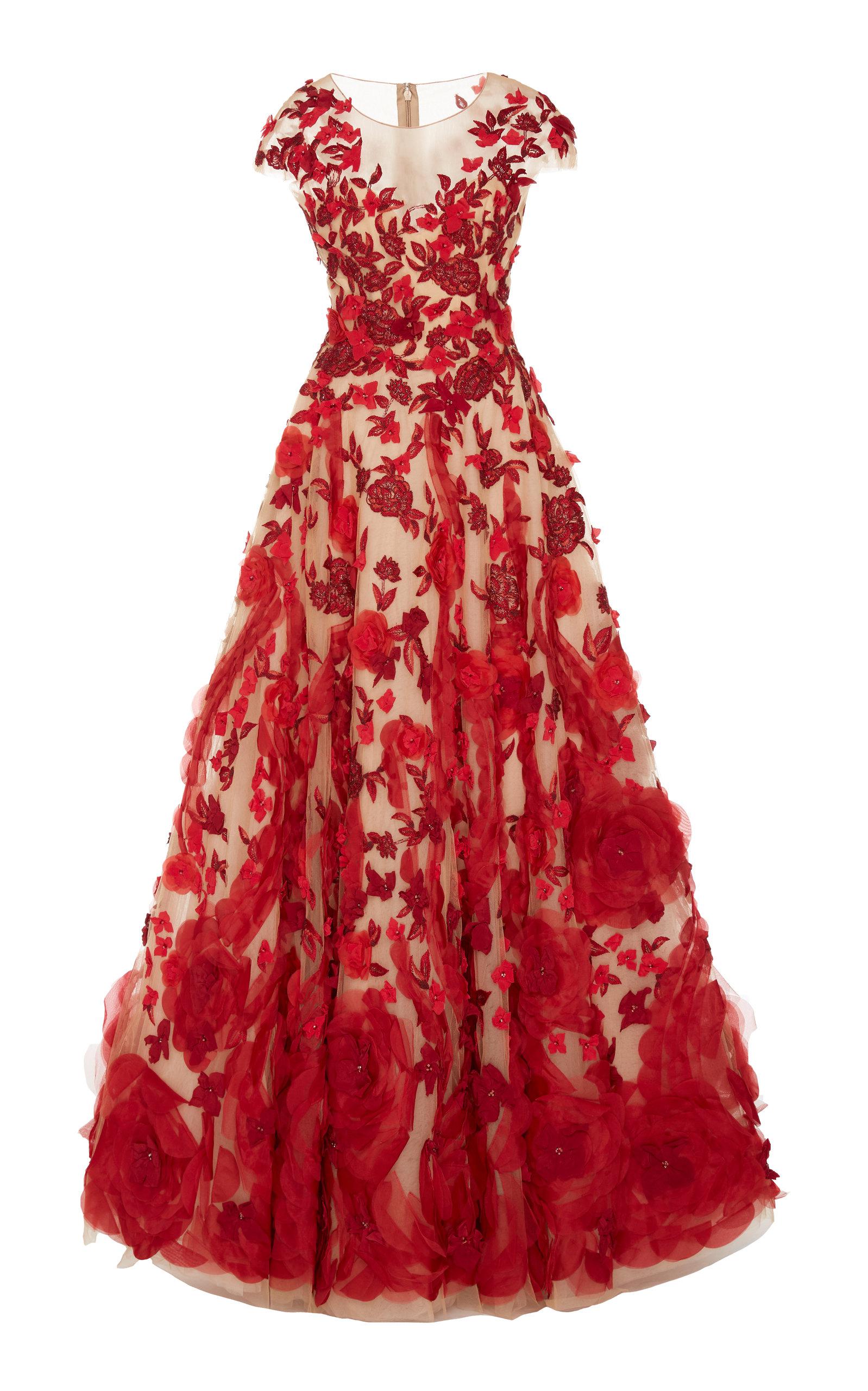 red marchesa gown