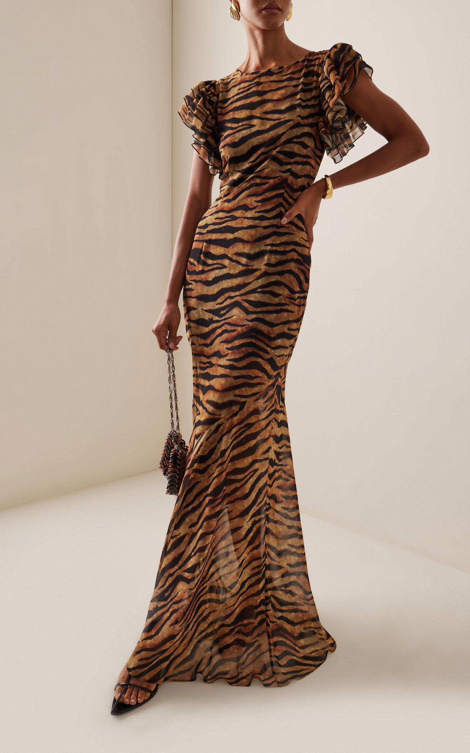 De La Vali Bougainvillea Maxi Dress in Natural | Lyst