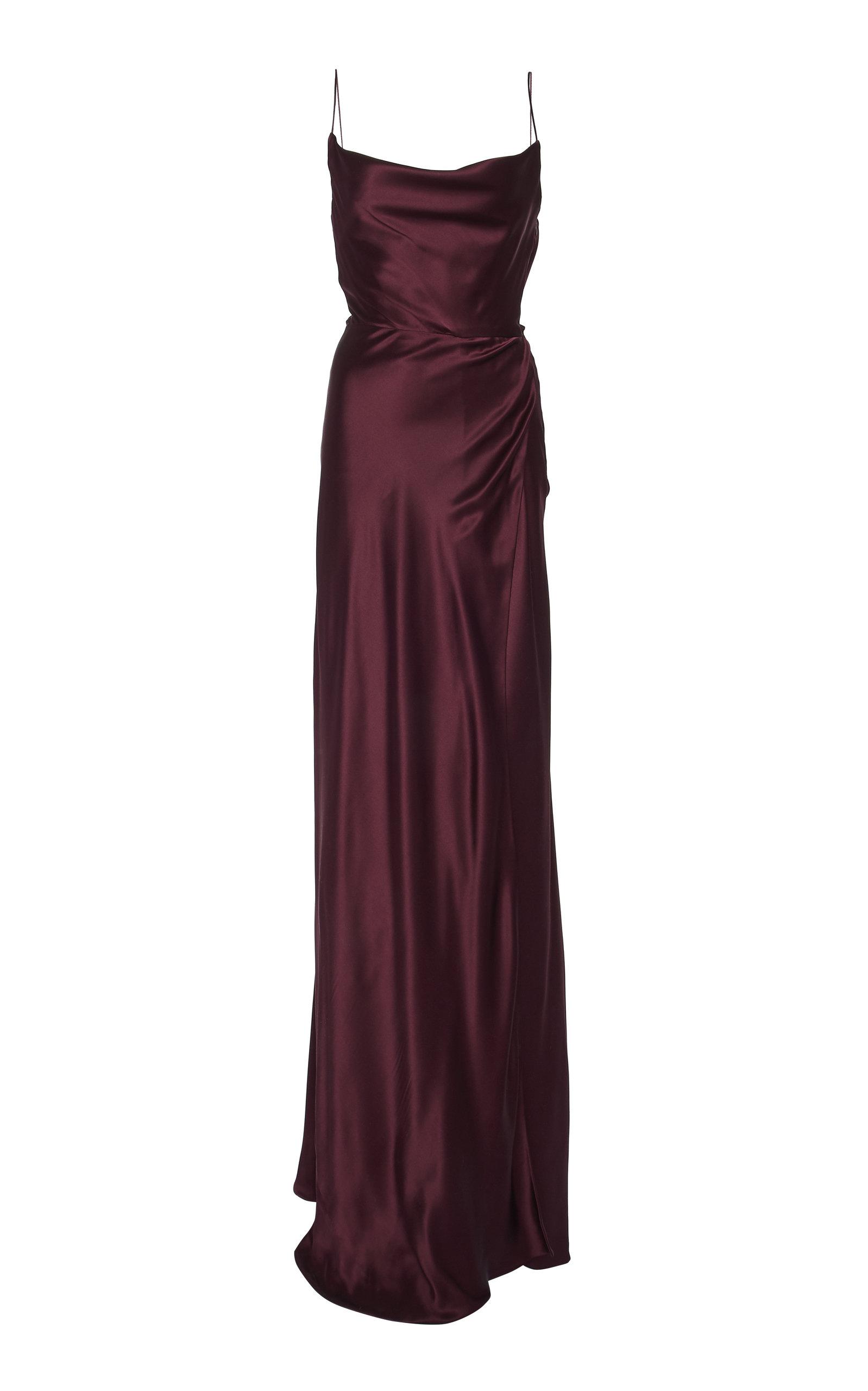 silk wrap gown