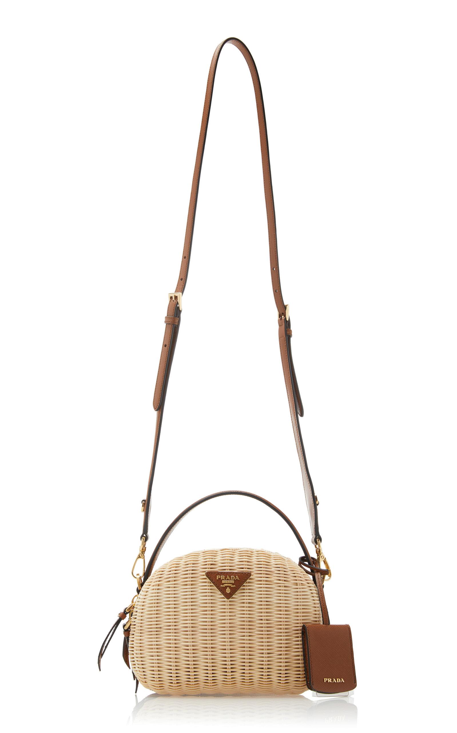 Prada odette best sale wicker bag