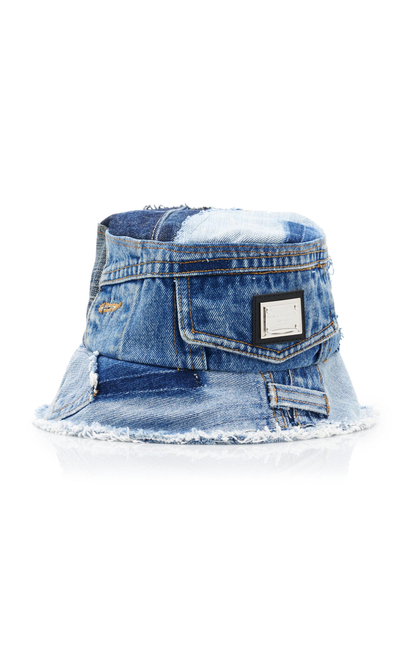 Dolce & Gabbana Patchwork Denim Bucket Hat in Blue Lyst