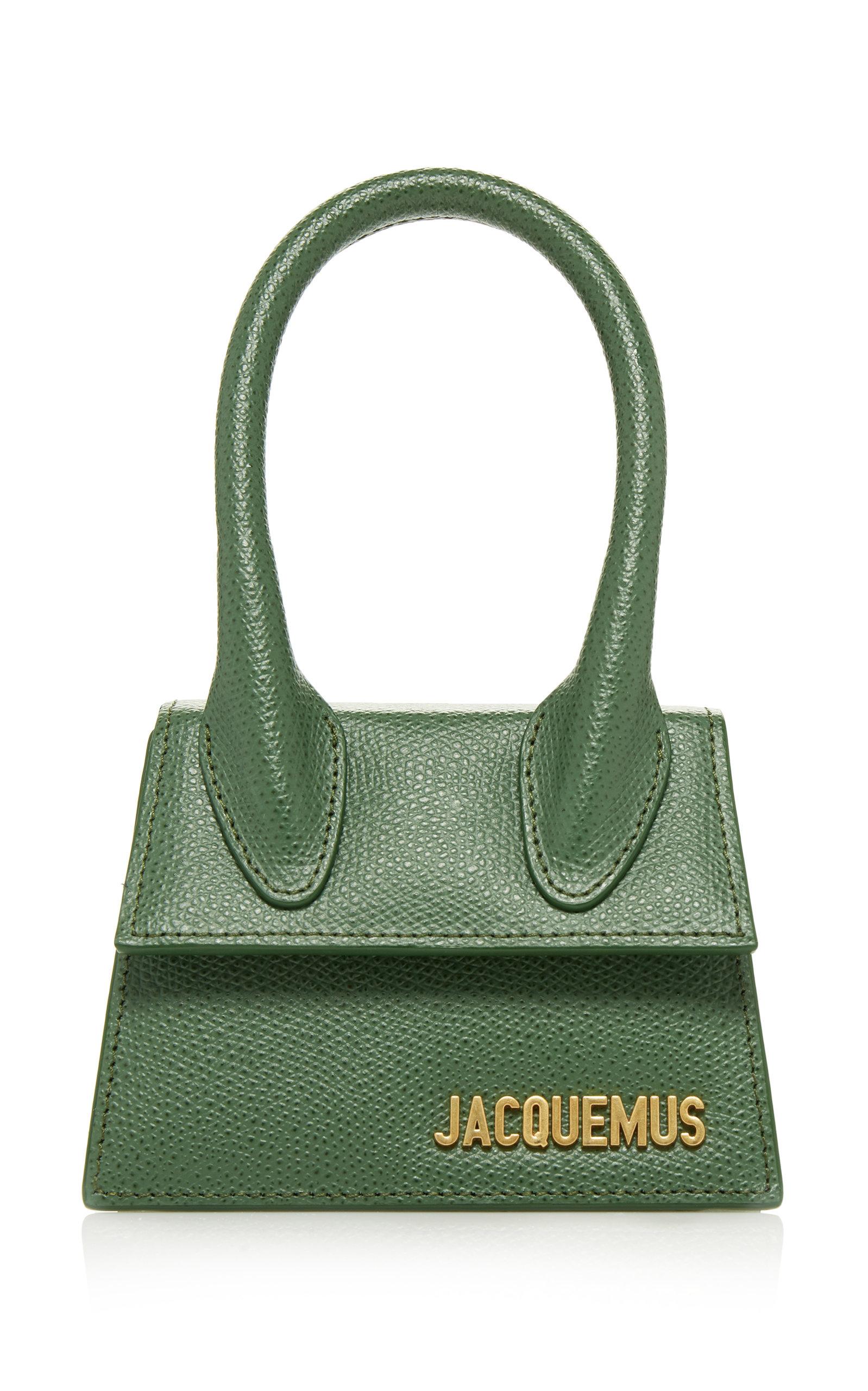 Le Chiquito Leather Tote Bag in Green - Jacquemus