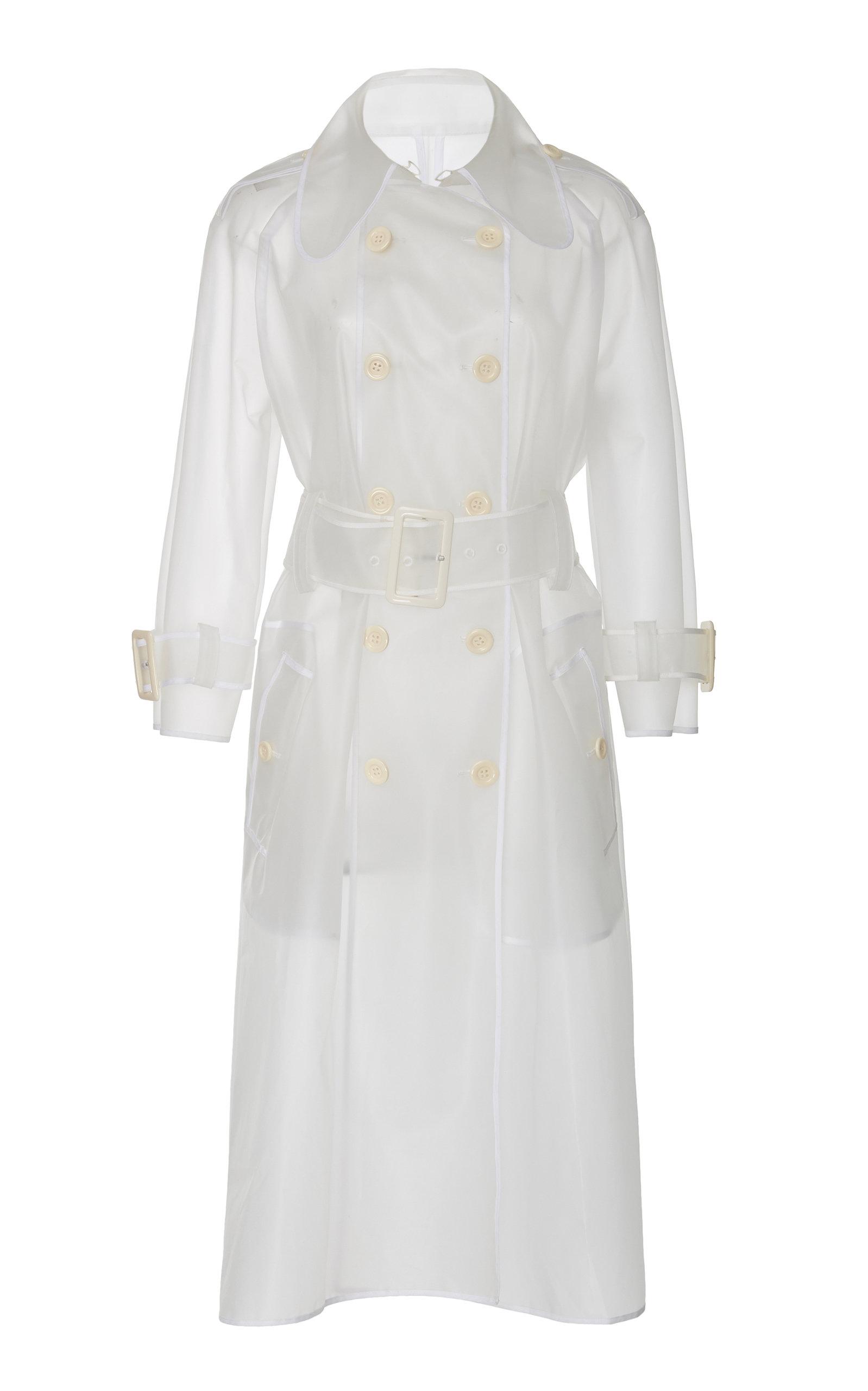 ALEXACHUNG Transparent Trench Coat in White - Lyst