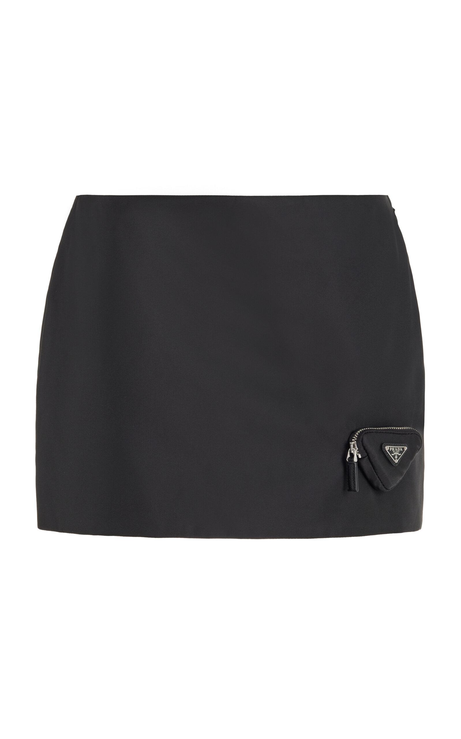 Prada Zipped-pouch Re-nylon Mini Skirt in Black | Lyst