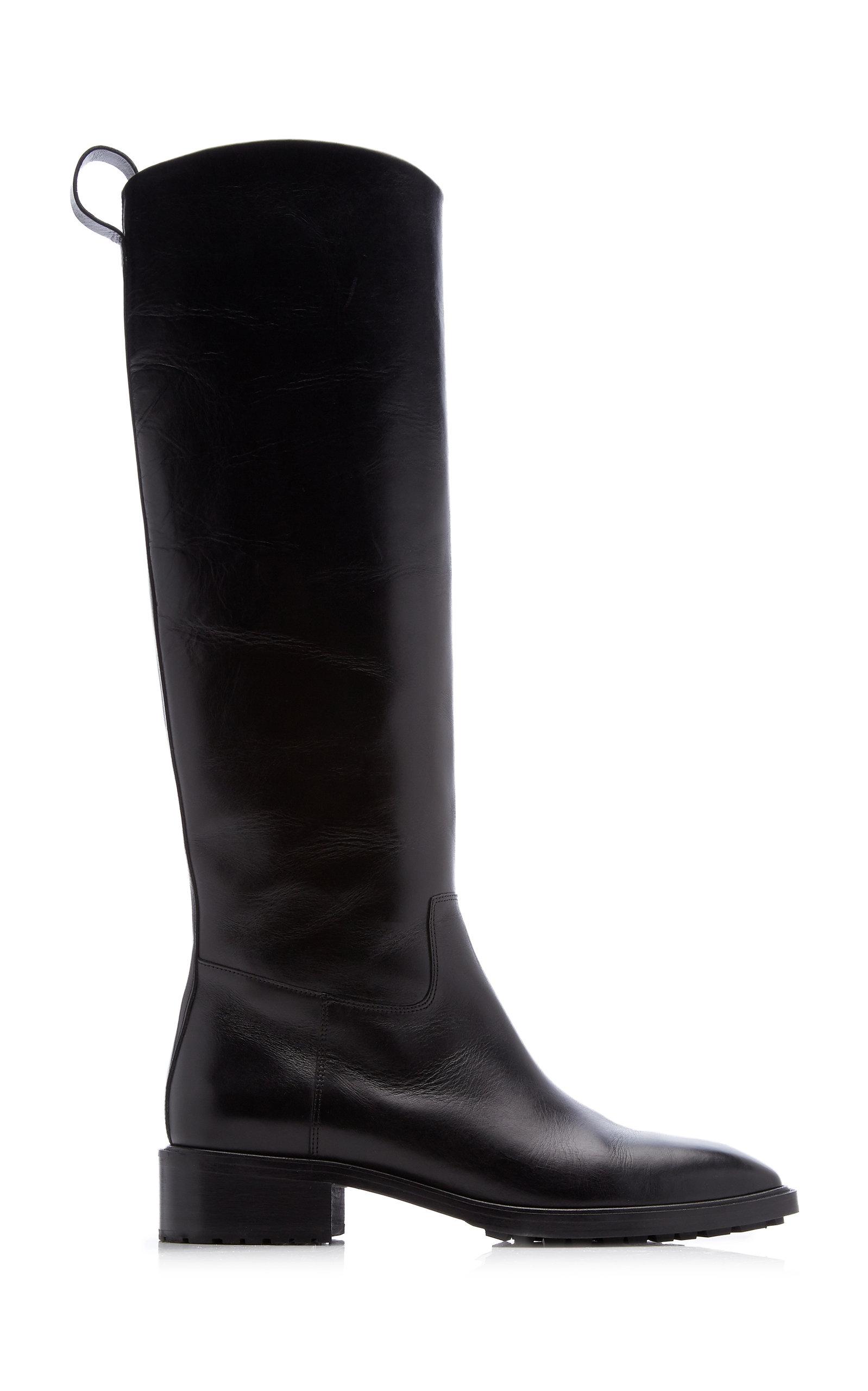 Aeyde Tammy Knee-length Leather Riding Boots in Black | Lyst