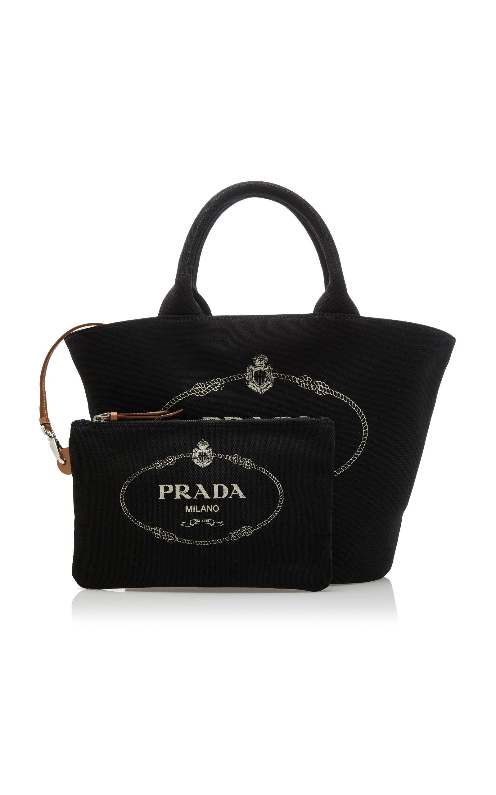 prada linen tote