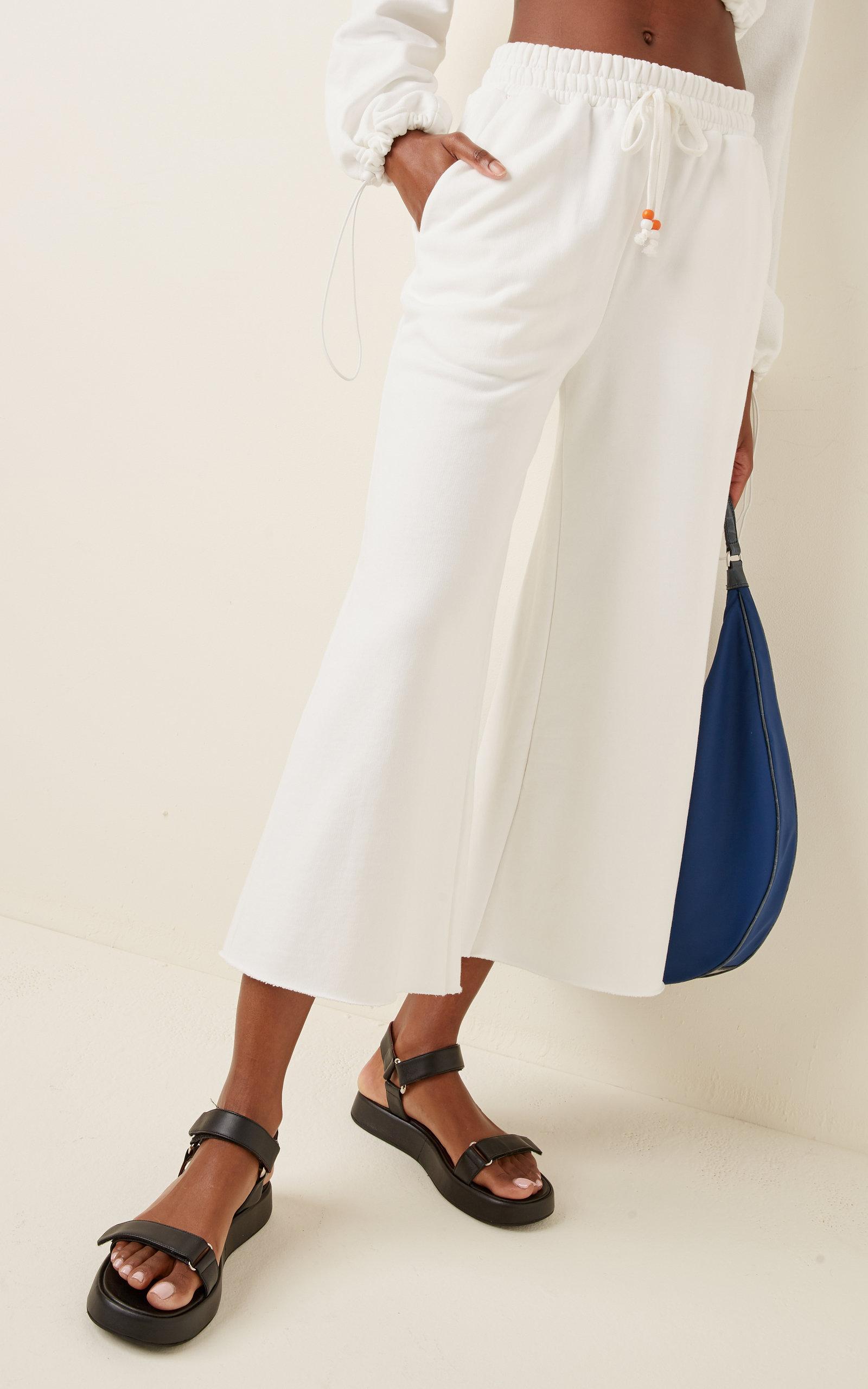 STAUD French Terry Cropped Wide-leg 