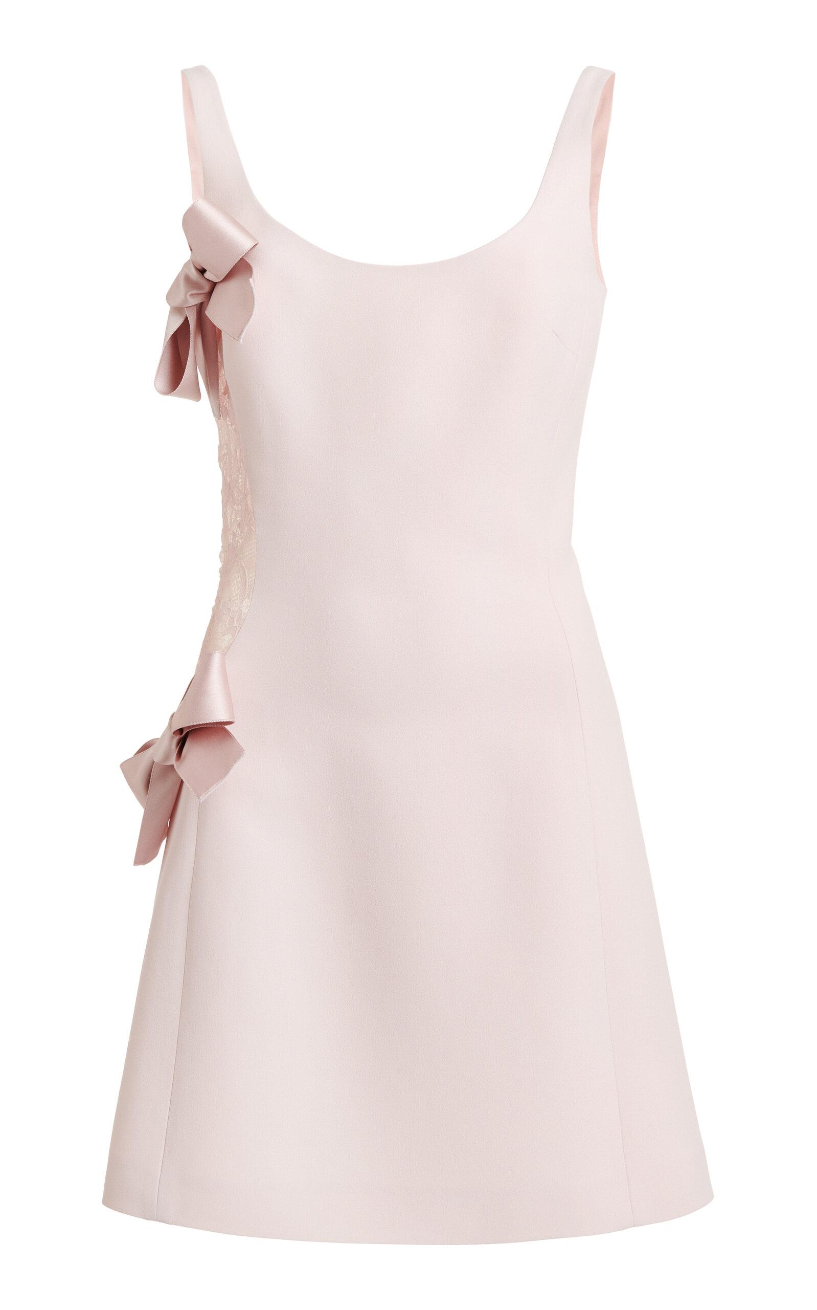 Giambattista Valli Bow detailed Crepe Mini Dress in Pink Lyst Canada