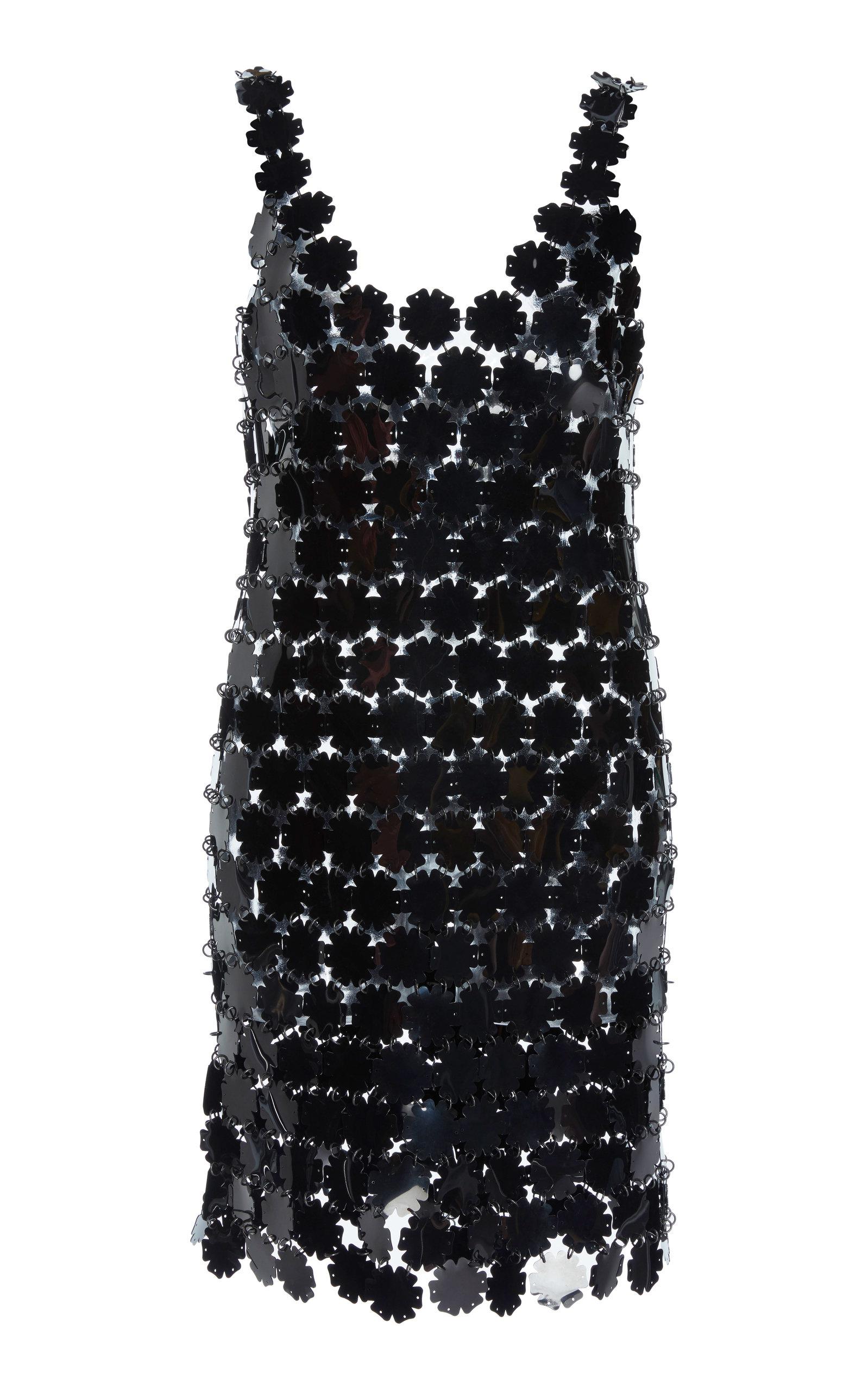Paco Rabanne Chainmail Sequin Mini Dress in Black | Lyst