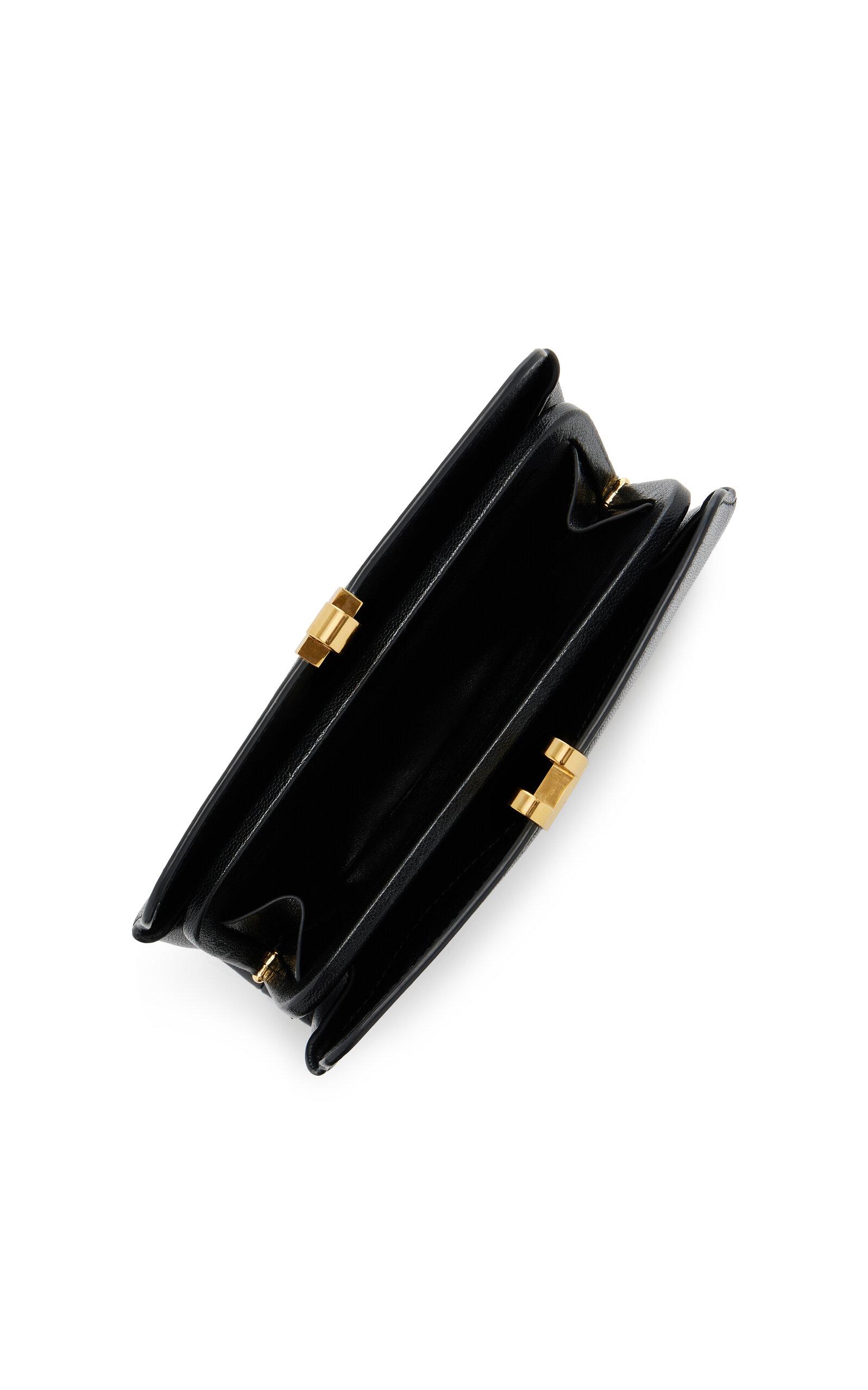 The Row Amazon Leather Clutch in Black | Lyst UK