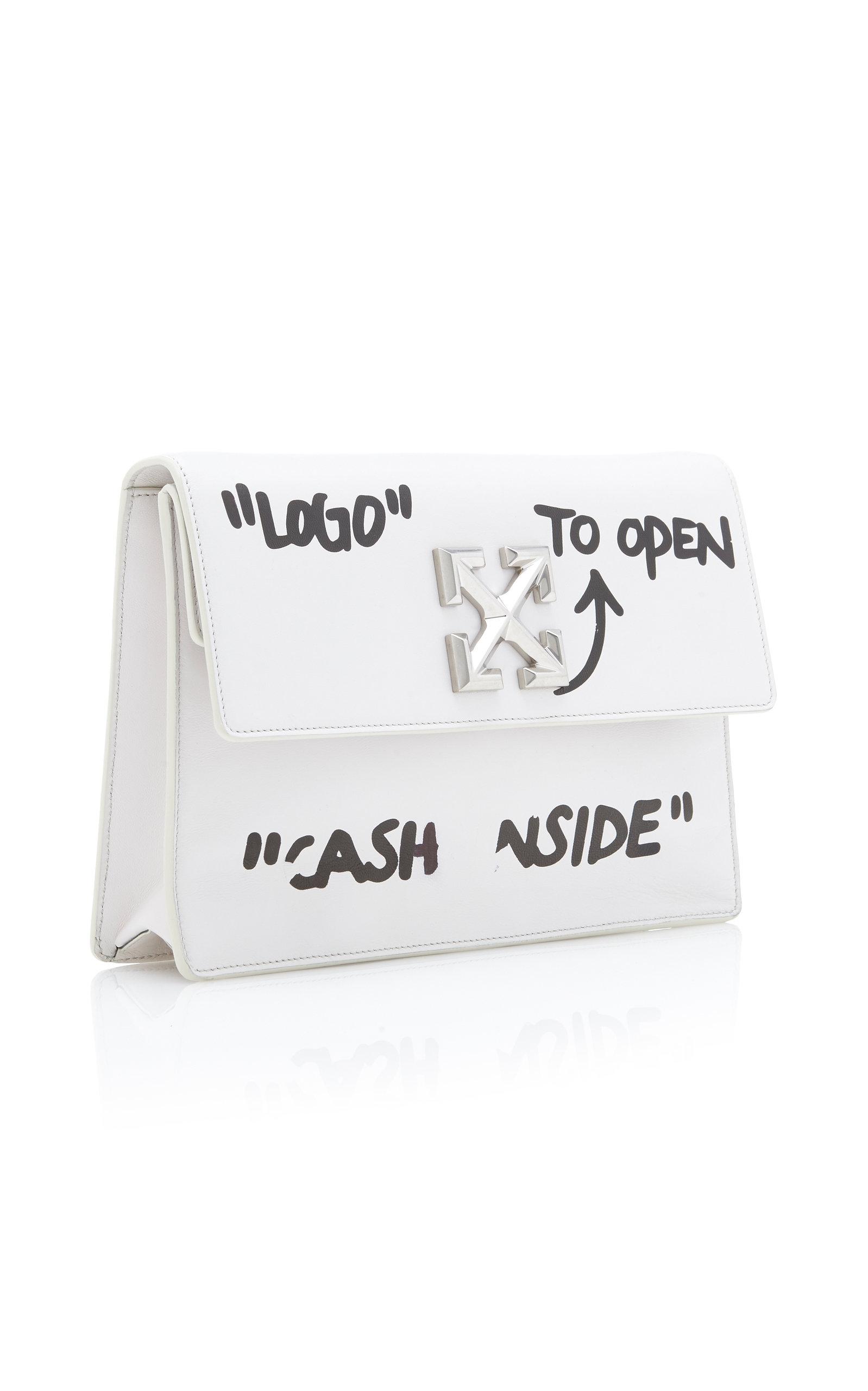 Off-White c/o Virgil Abloh Jitney 1.0 Cash Inside Leather Bag in 